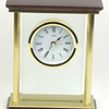 Premiere Four Pillar Gold-tone Piano Clock