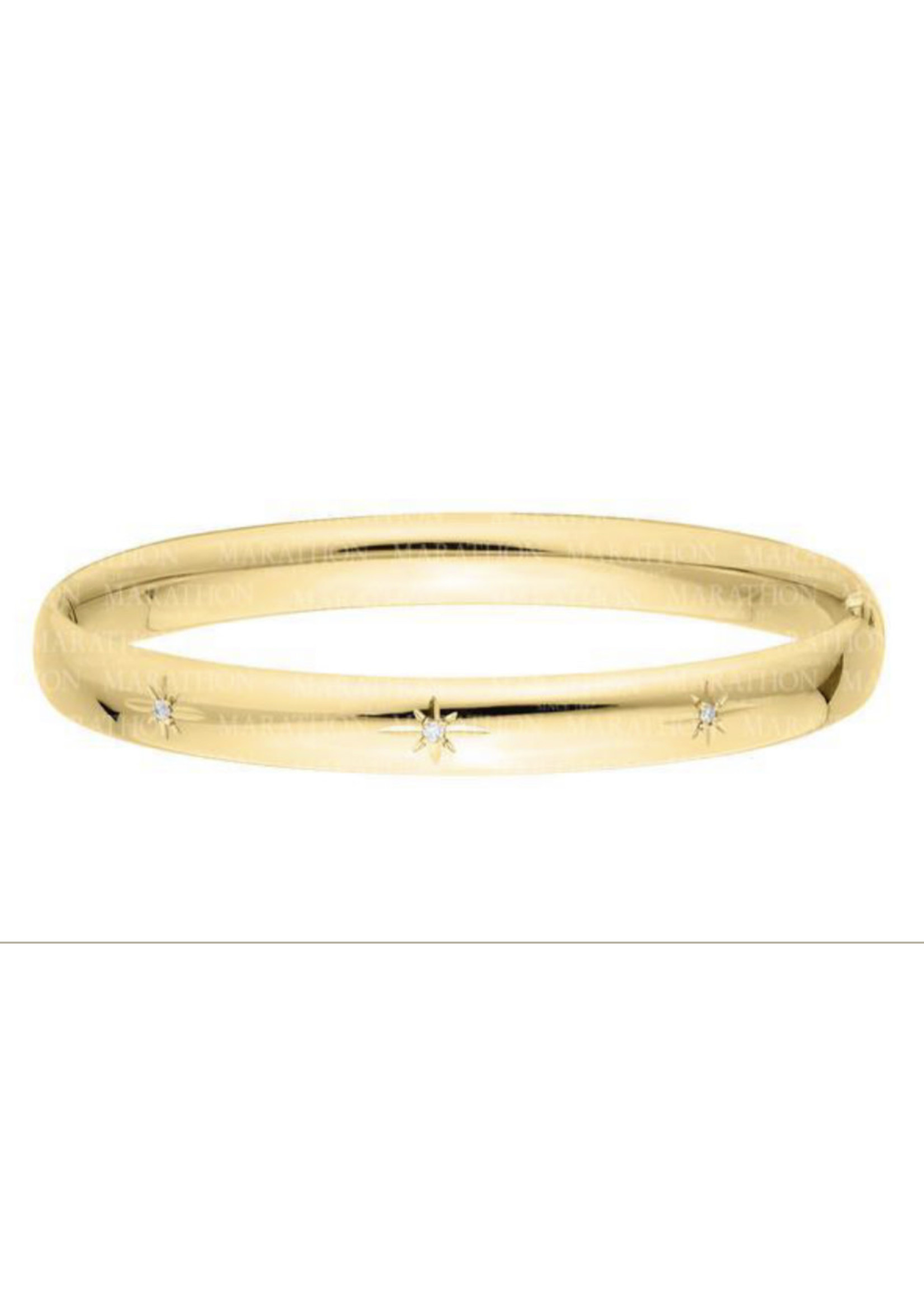 Marathon Gold Starcut Diamond Bangle