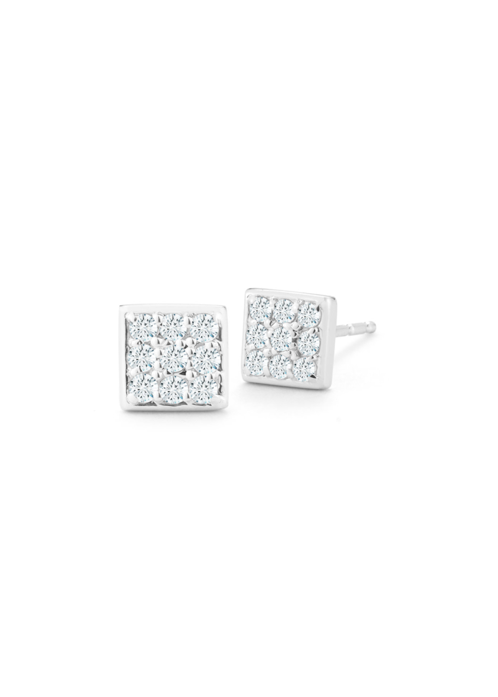 Barbela Design Diamond Square Earrings