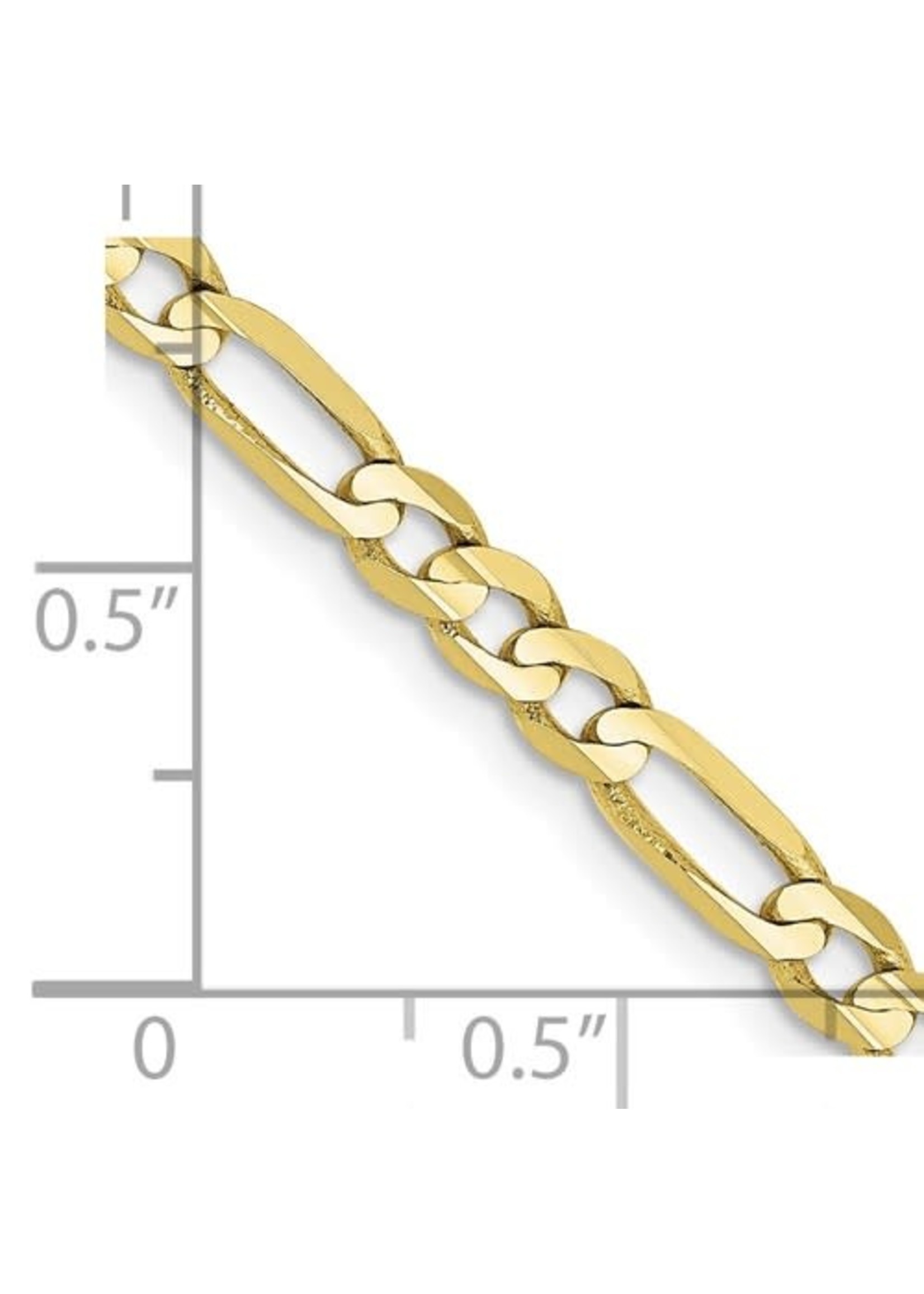 Quality Gold Inc. 10k 4mm Light Figaro Chain