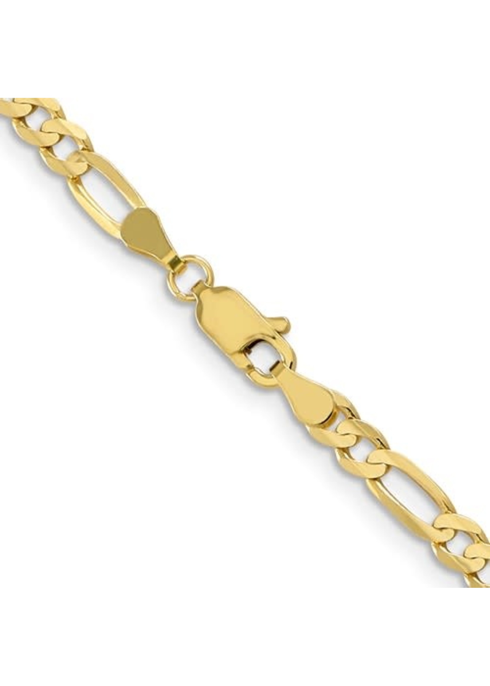 Quality Gold Inc. 10k 4mm Light Figaro Chain