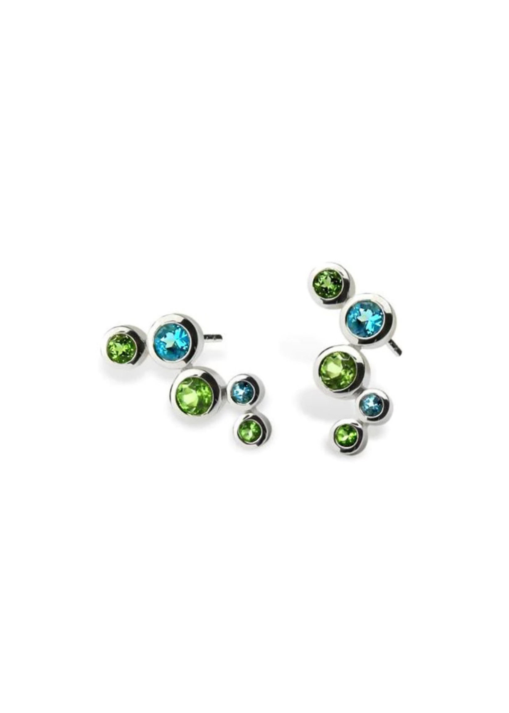 Joryel Vera MULTI GEMSTONE BLUE TOPAZ/PERIDOT  EARRING