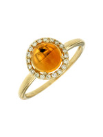 Noble Collection Citrine & Diamond Ring