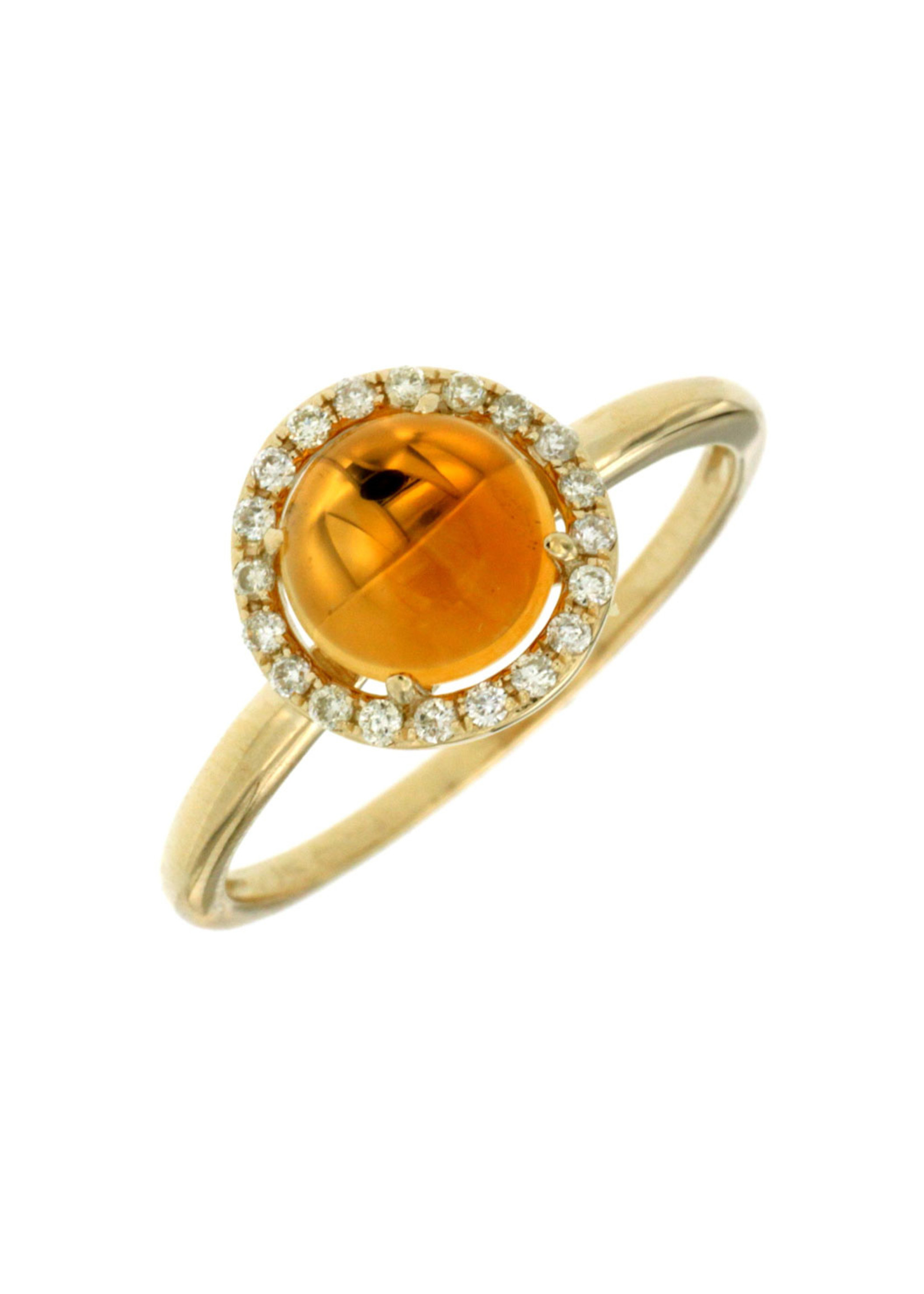Noble Collection Citrine & Diamond Ring