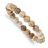 Chisel 8mm Chrysanthemum Agate Beaded Stretch Bracelet