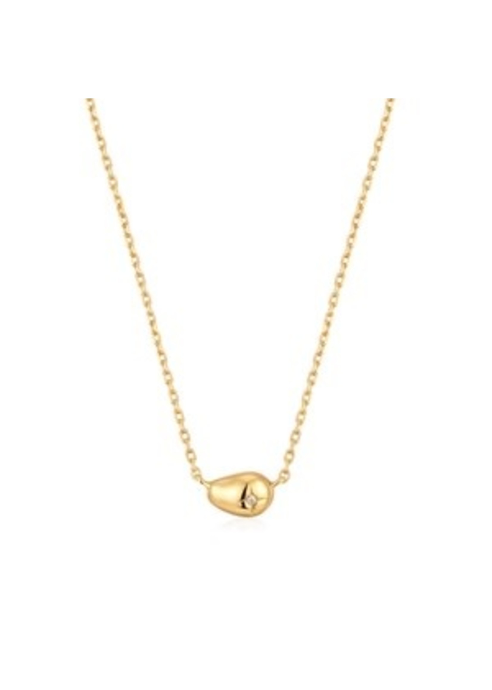 Ania Haie Gold Pebble Sparkle Necklace