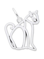 Flat Sitting Cat Charm