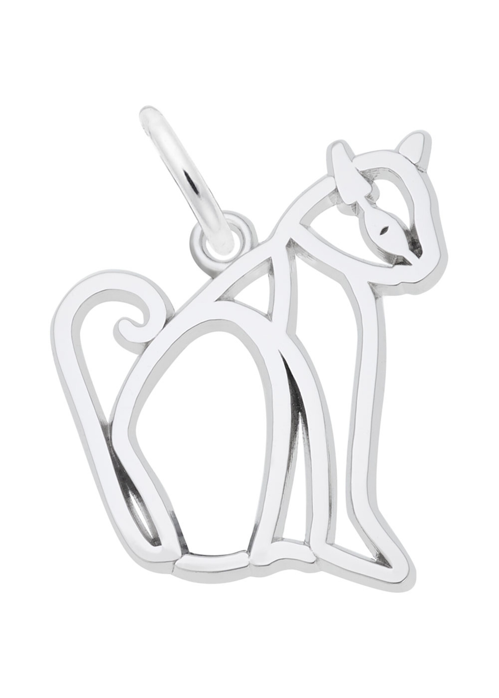 Flat Sitting Cat Charm