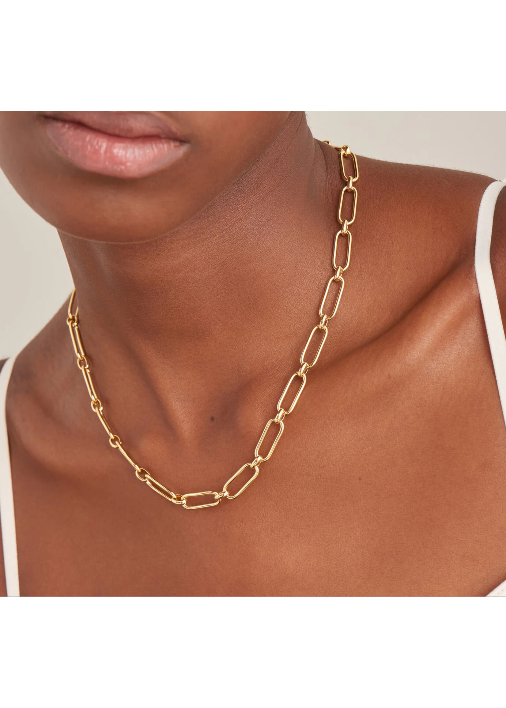 Ania Haie Gold Cable Connect Chunky Chain Necklace