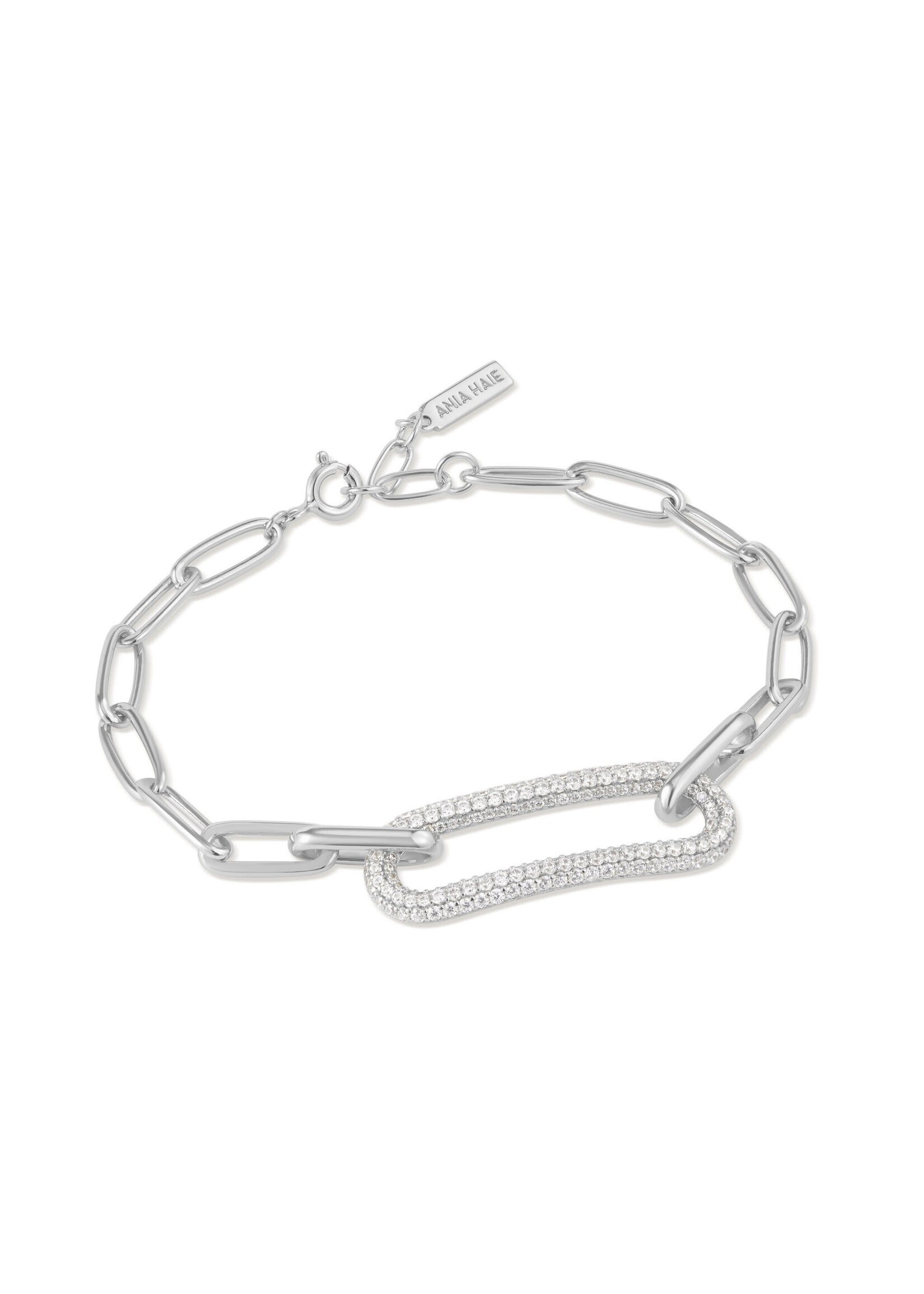 Ania Haie Silver Pave Link Bracelet