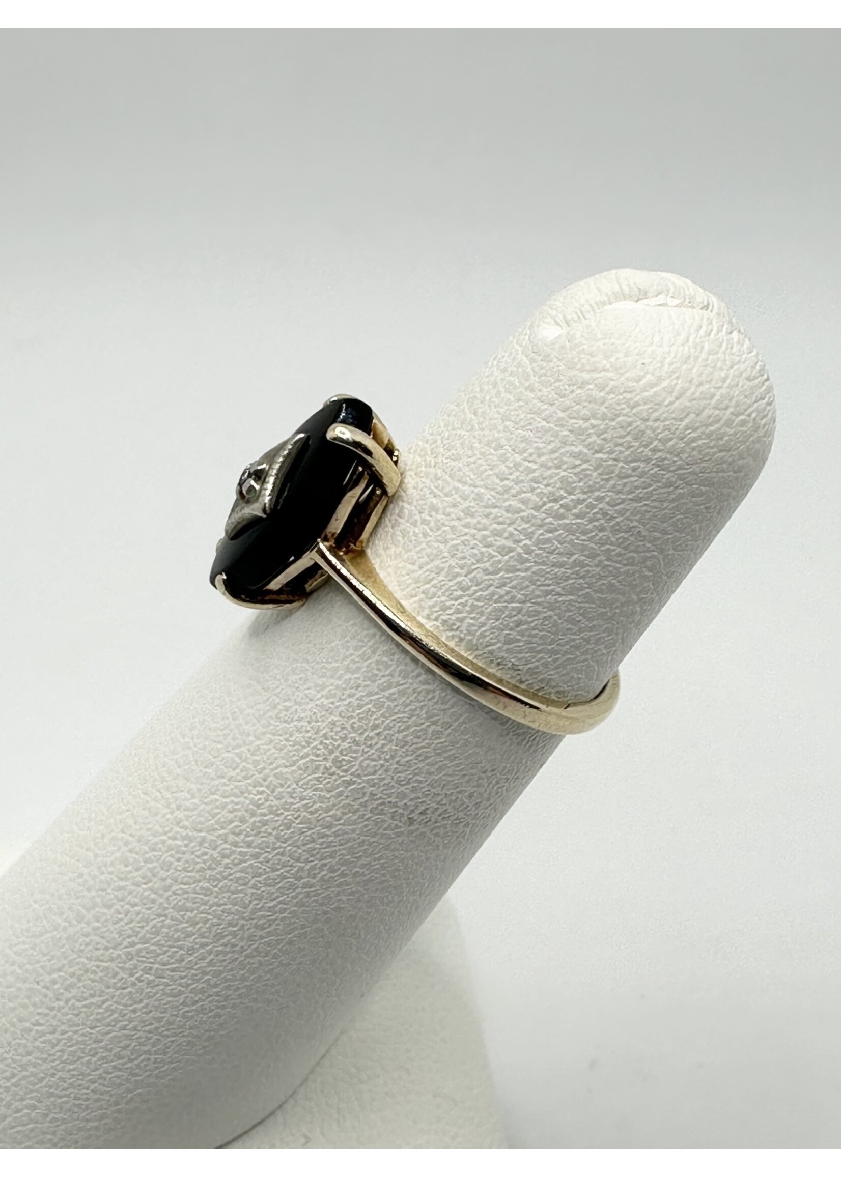 PAS 10ky blk onyx /dia ring