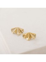 LOVER'S TEMPO CONTOUR STUD EARRING- GOLD
