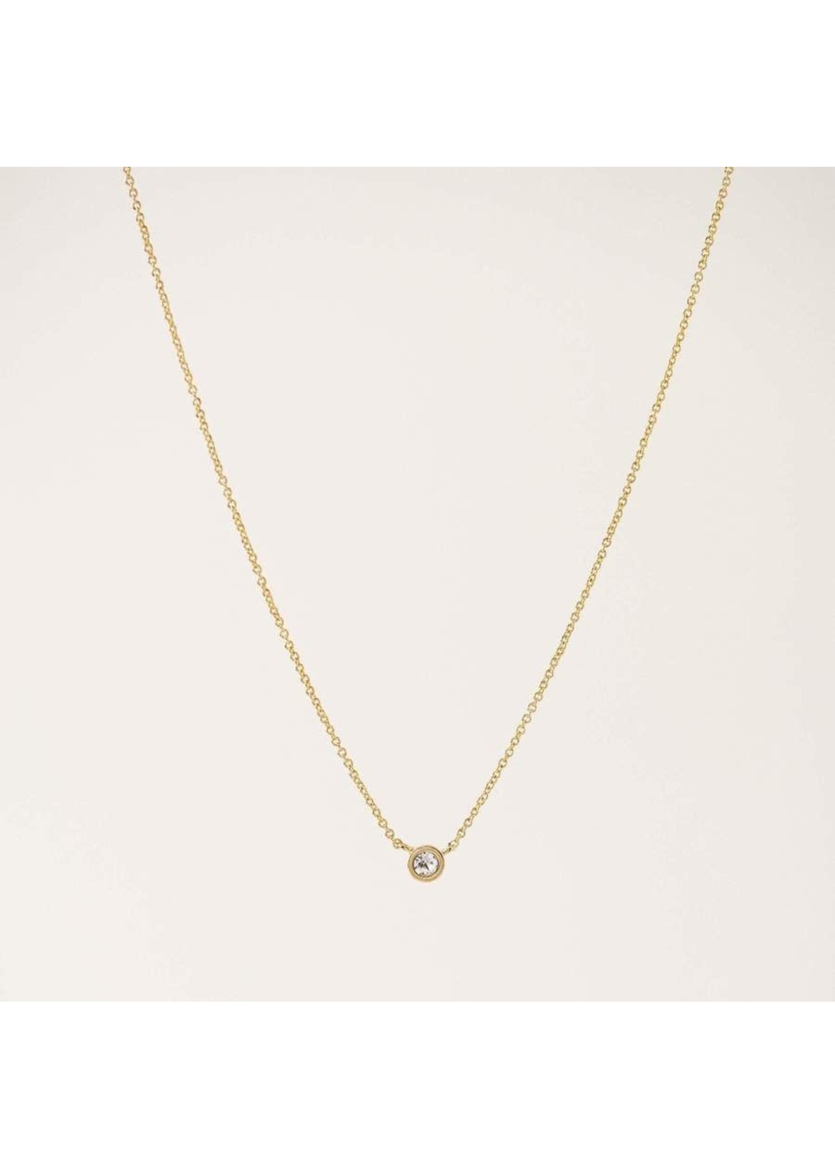 LOVER'S TEMPO SOLITAIRE NECKLACE- GOLD