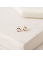 LOVER'S TEMPO ASTRID STUD EARRING- PINK OPAL