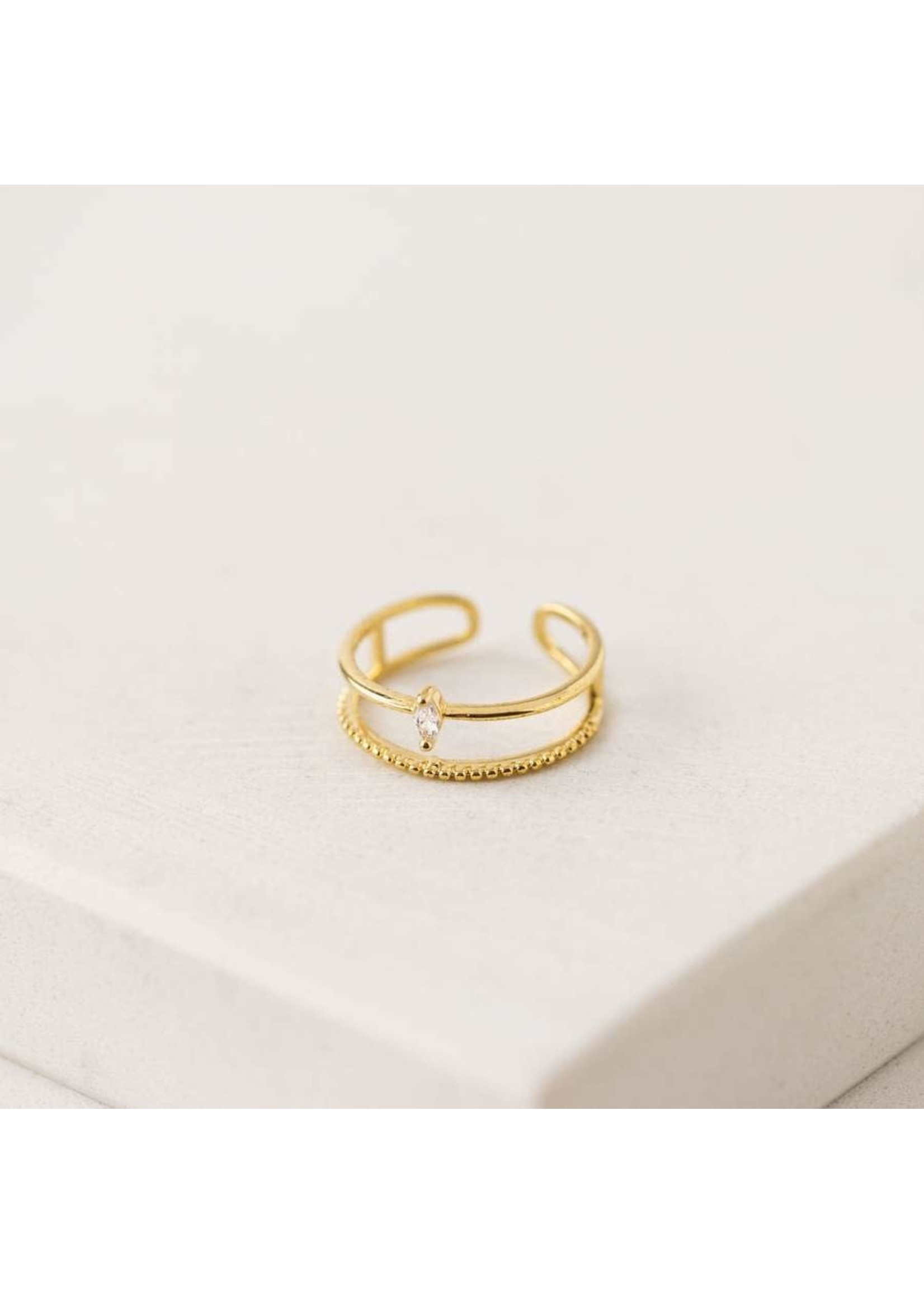 LOVER'S TEMPO MARQUISE RING- GOLD