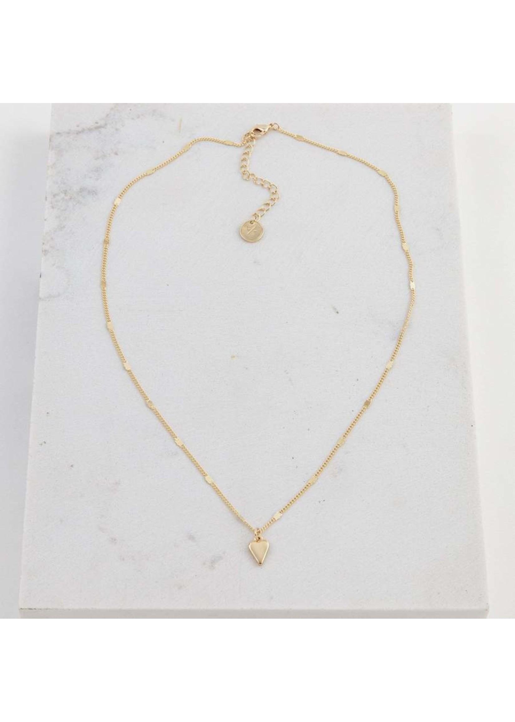 LOVER'S TEMPO EVERLY HEART NECKLACE- GOLD