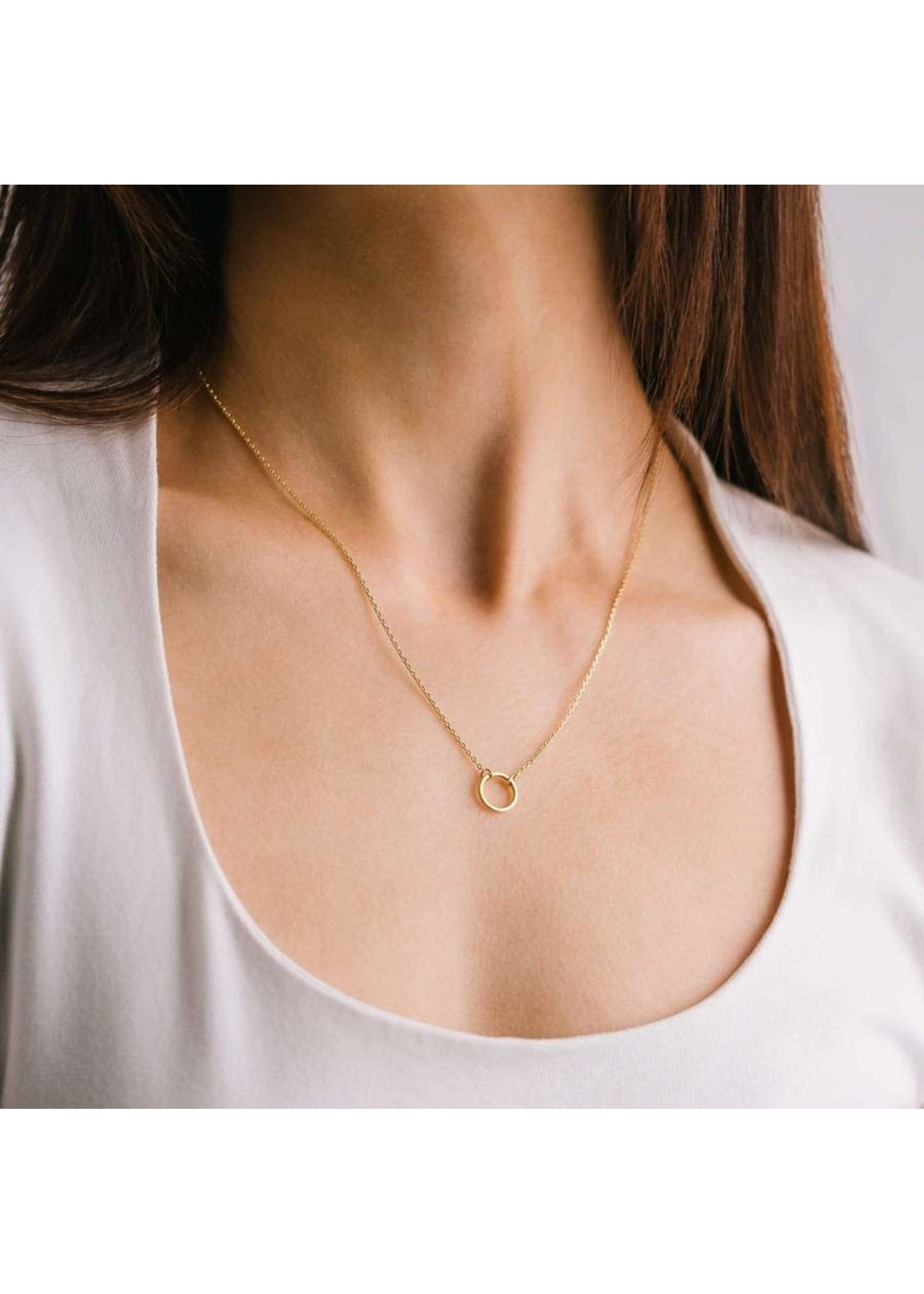 LOVER'S TEMPO SOL HOOP NECKLACE- GOLD