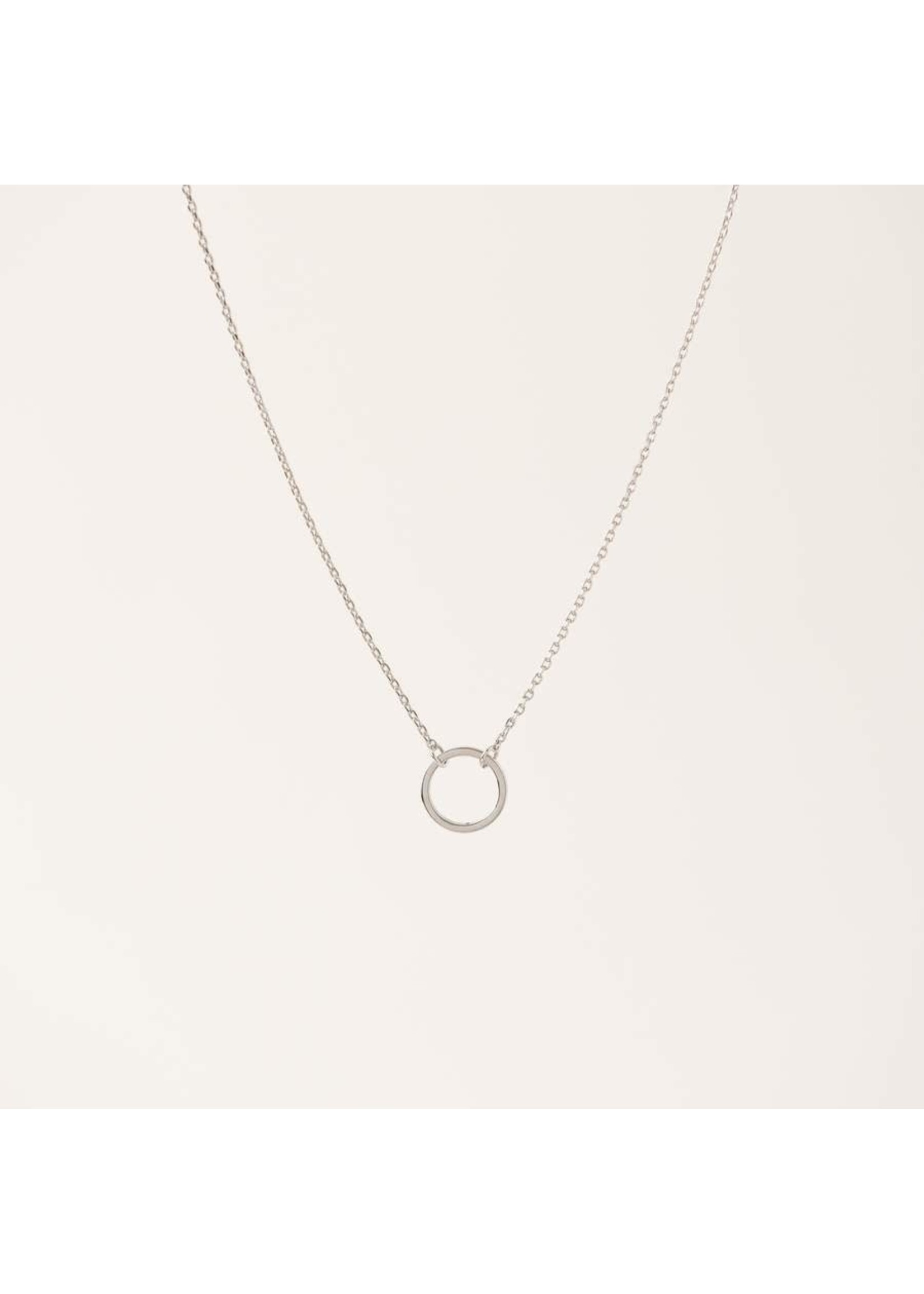 LOVER'S TEMPO SOL HOOP NECKLACE- SILVER