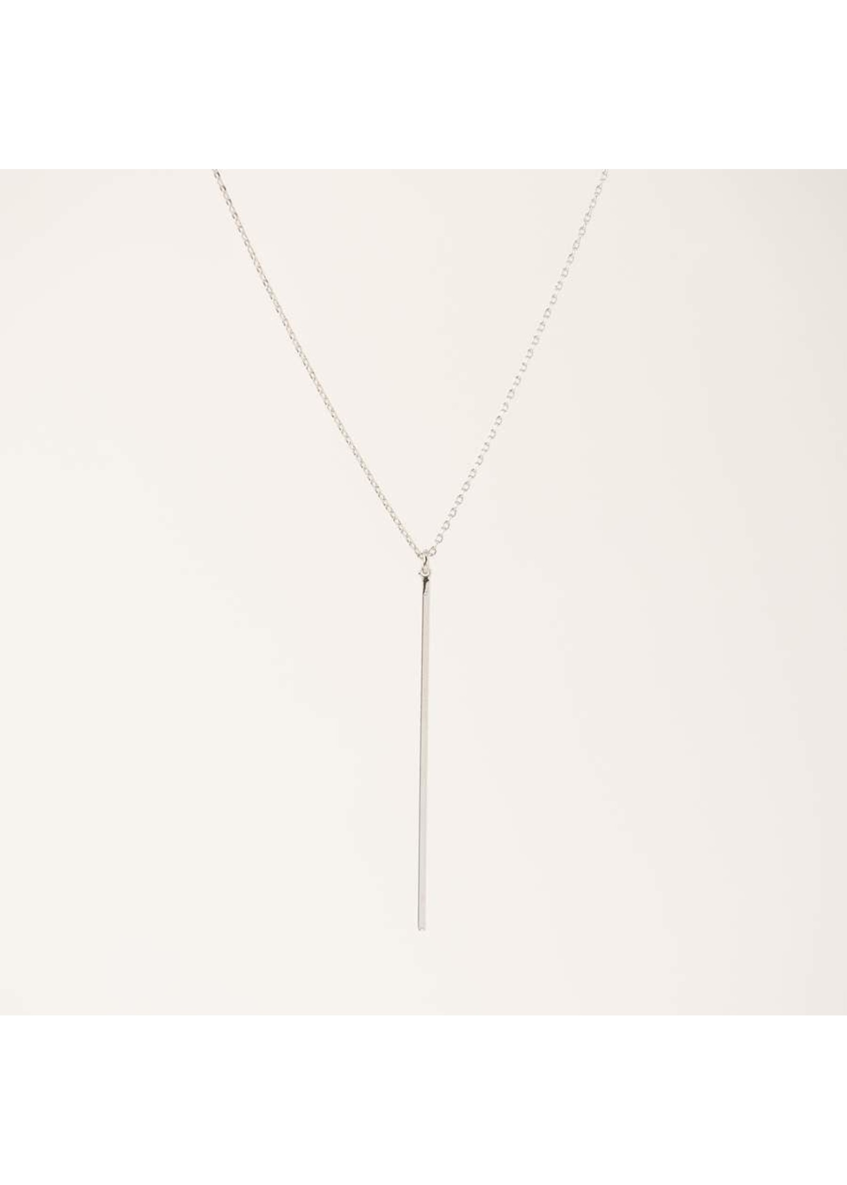 LOVER'S TEMPO AGNES BAR NECKLACE - SILVER