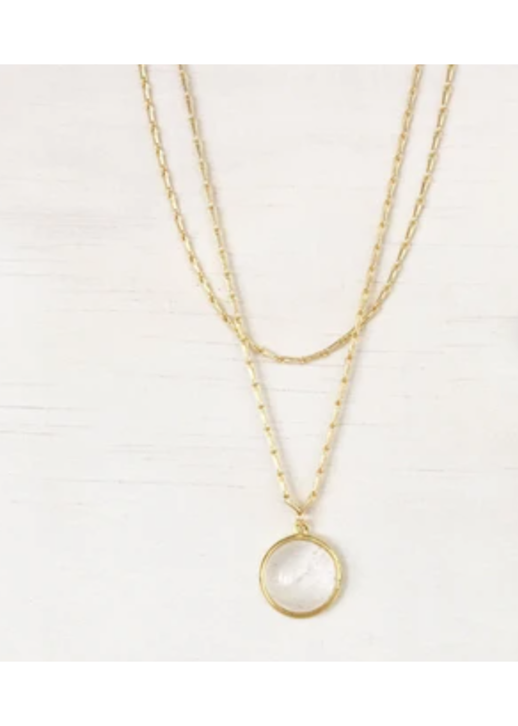 LOVER'S TEMPO AURA DOUBLE NECKLACE - WHITE