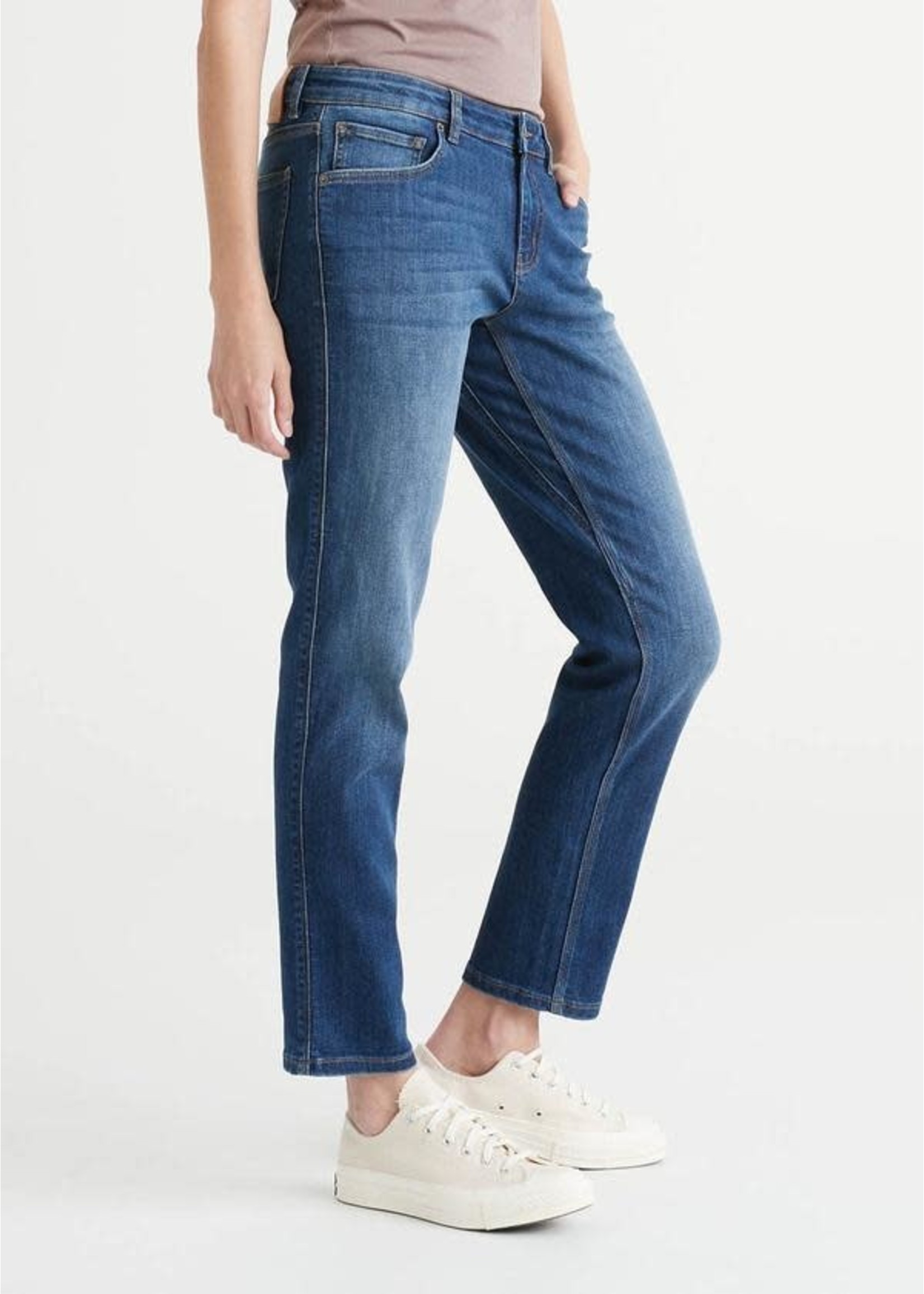 DUER PERFORMANCE DENIM GIRLFRIEND JEAN- HERITAGE BLUE
