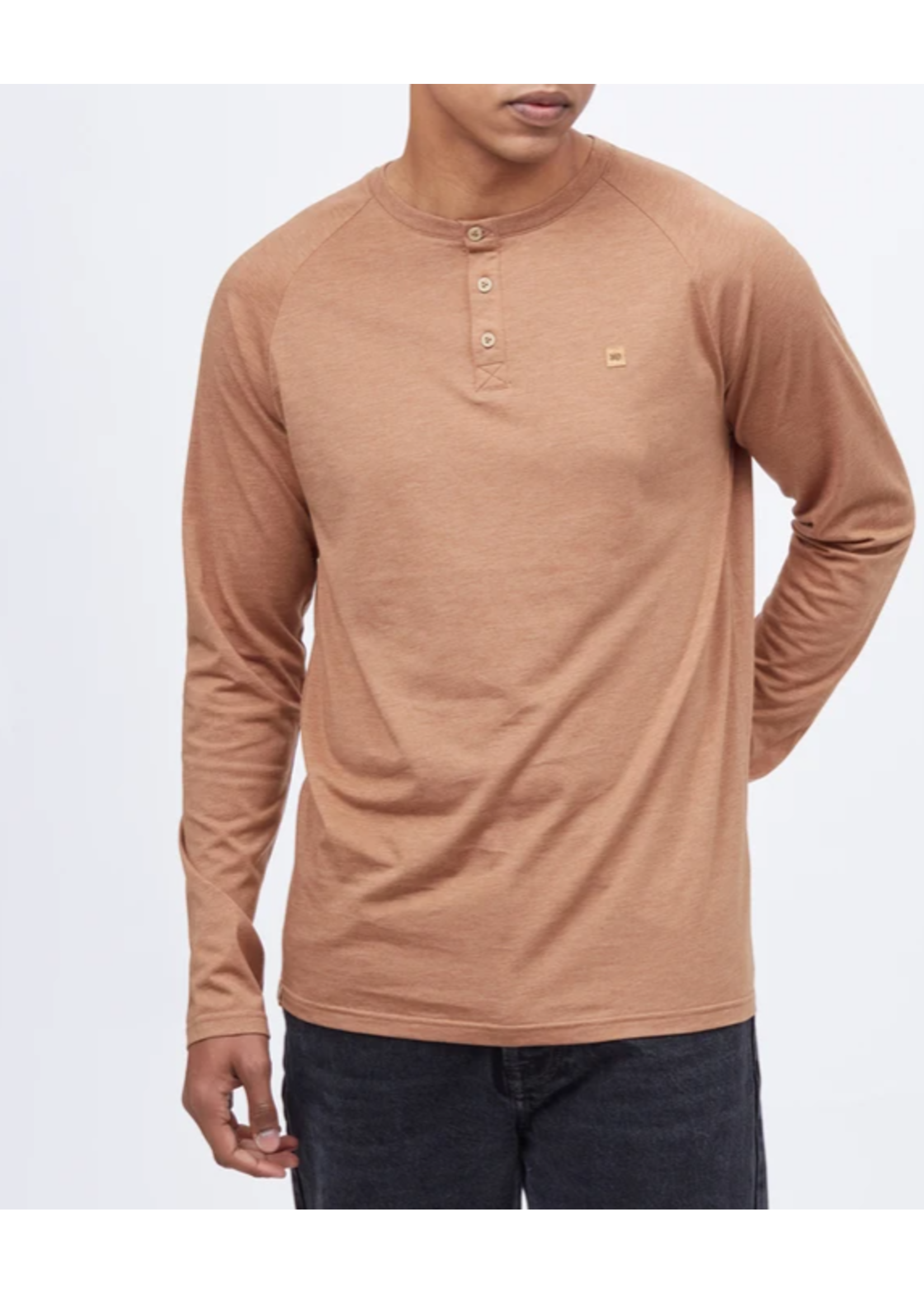 Ten Tree TCM2308-MEN’S TREEBLEND  CLASSIC HENLEY LONGSLEEVE