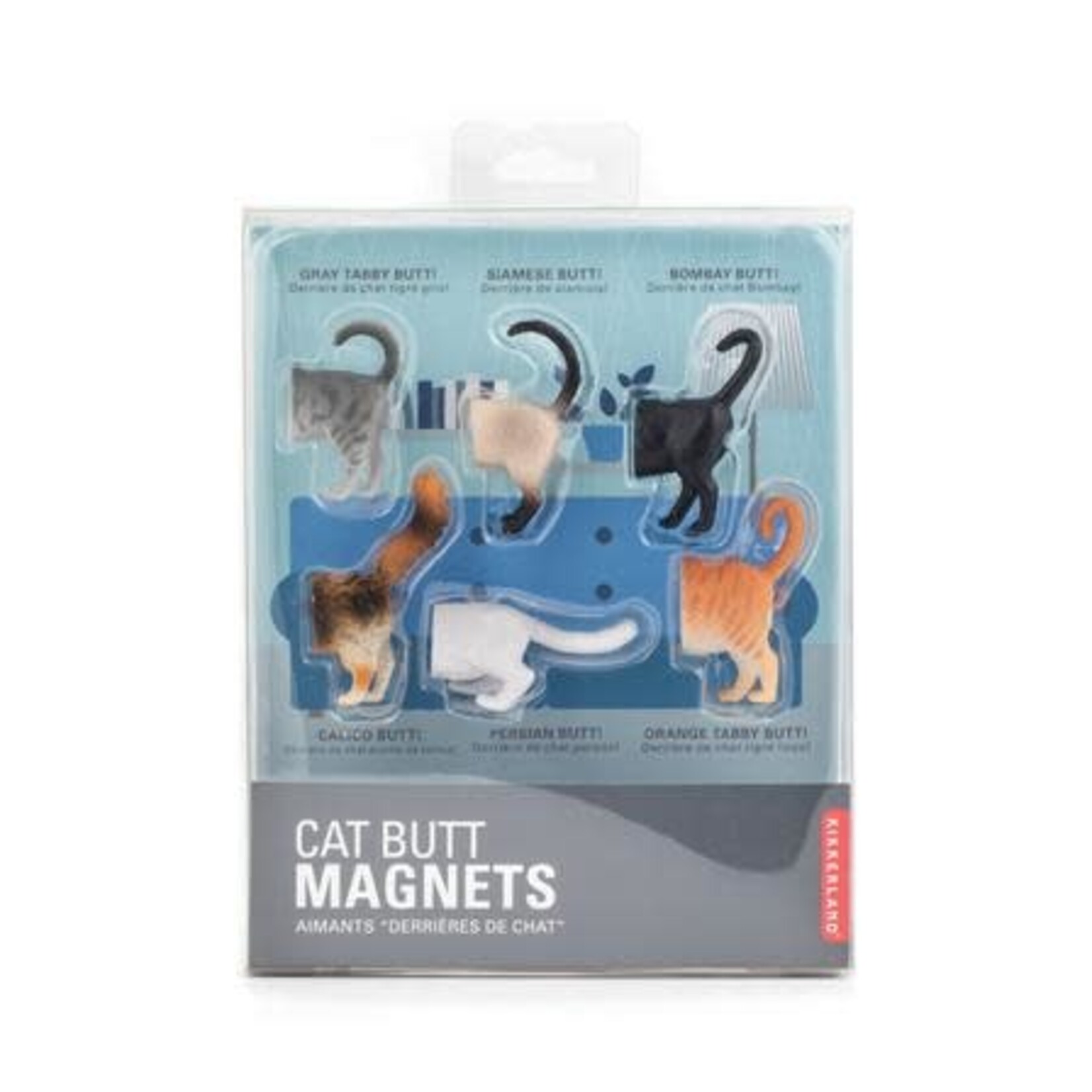 Kikkerland Cat Butt Magnets (Set of 6)