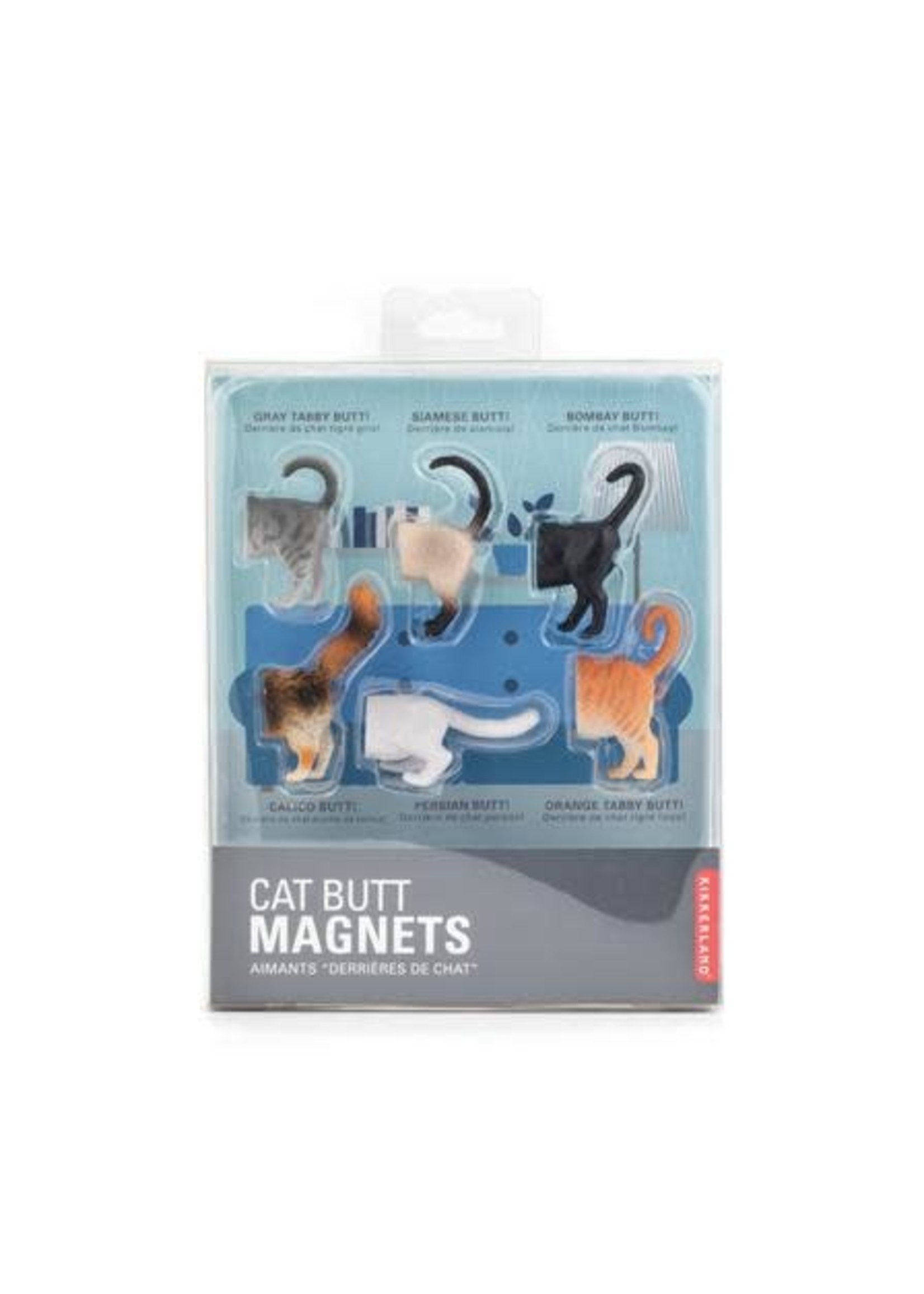 Kikkerland Cat Butt Magnets (Set of 6)