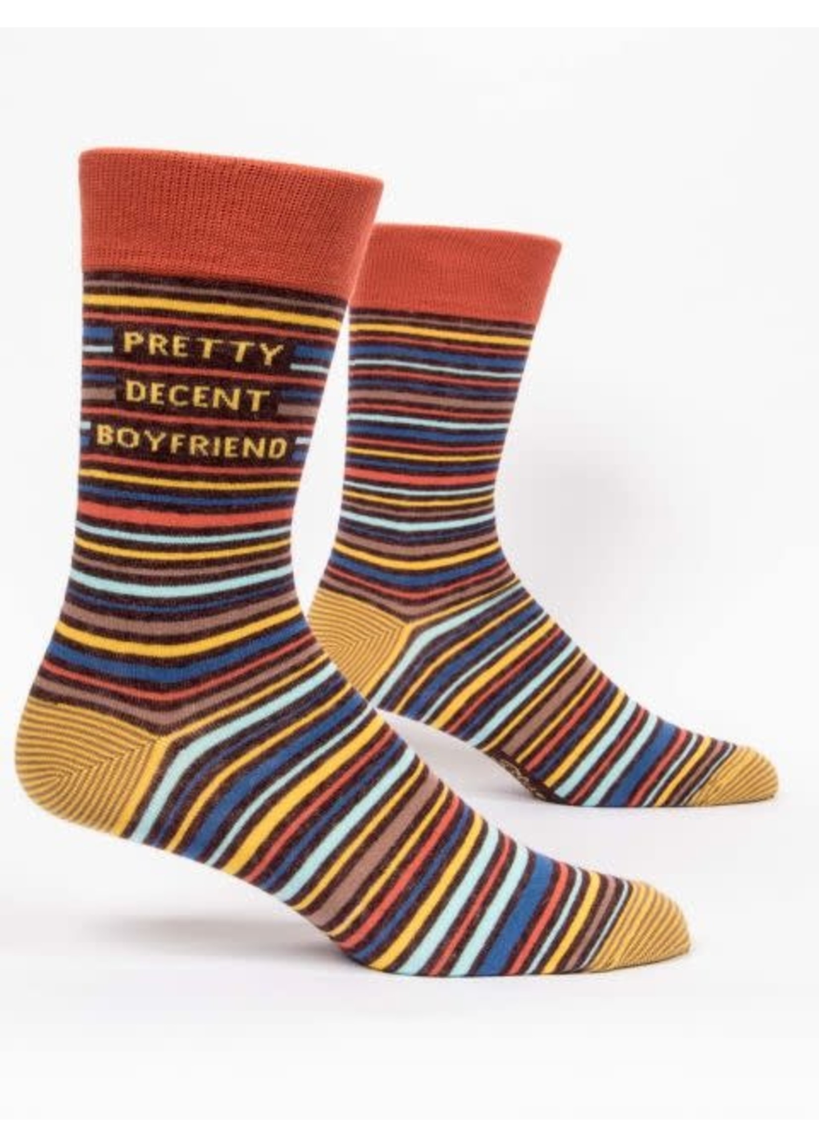 Blue Q PRETTY DECENT BF MEN'S CREW SOCKS