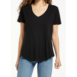 Z Supply Kasey Modal V-Neck Tee in Black