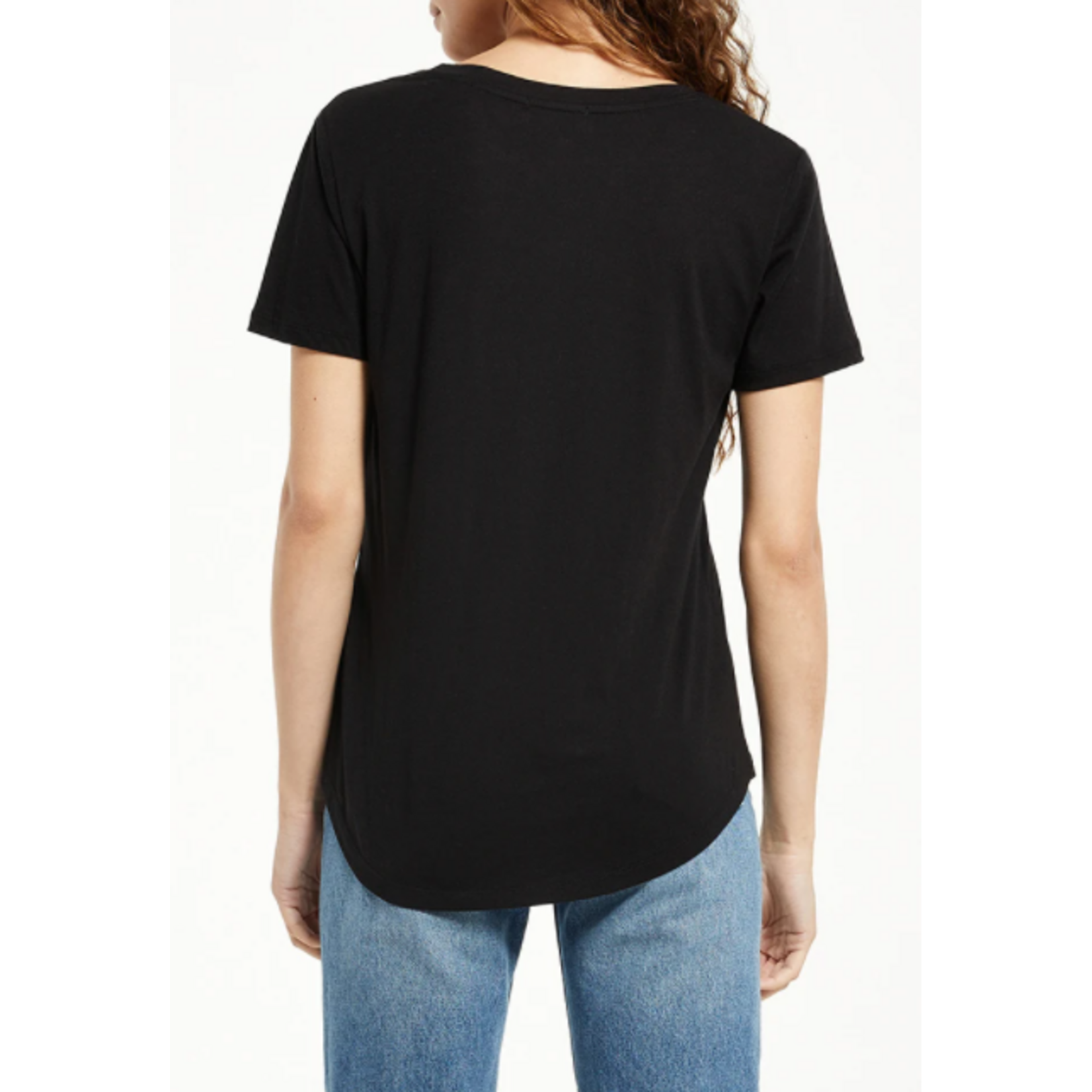 Z Supply Kasey Modal V-Neck Tee in Black