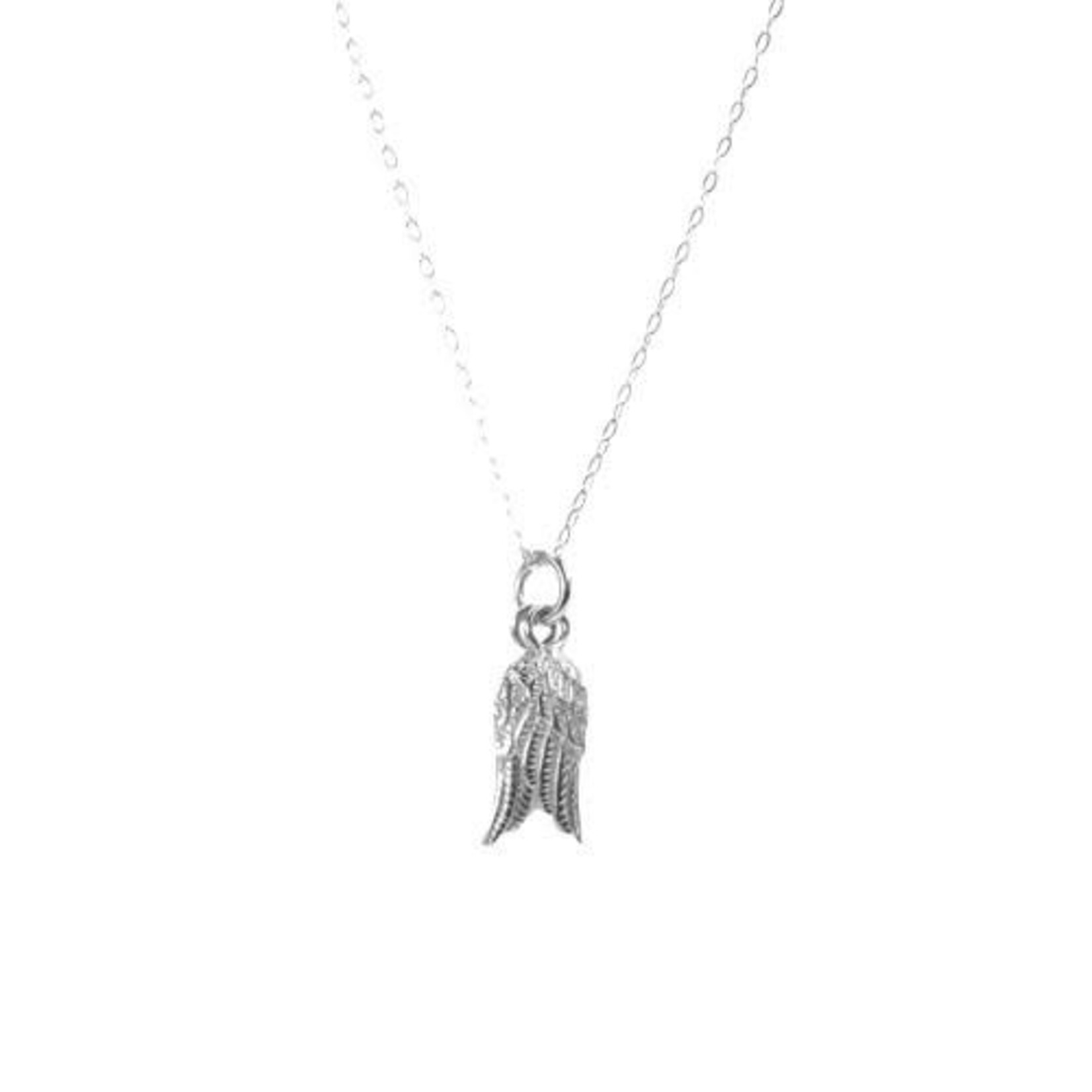 Mimi & Marge SMALL DOUBLE WING NECKLACE-STERLING SILVER