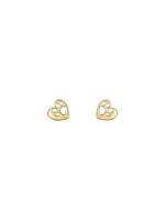 Mimi & Marge PAW PRINT STUD EARRING -14K GOLD VERMEILLE