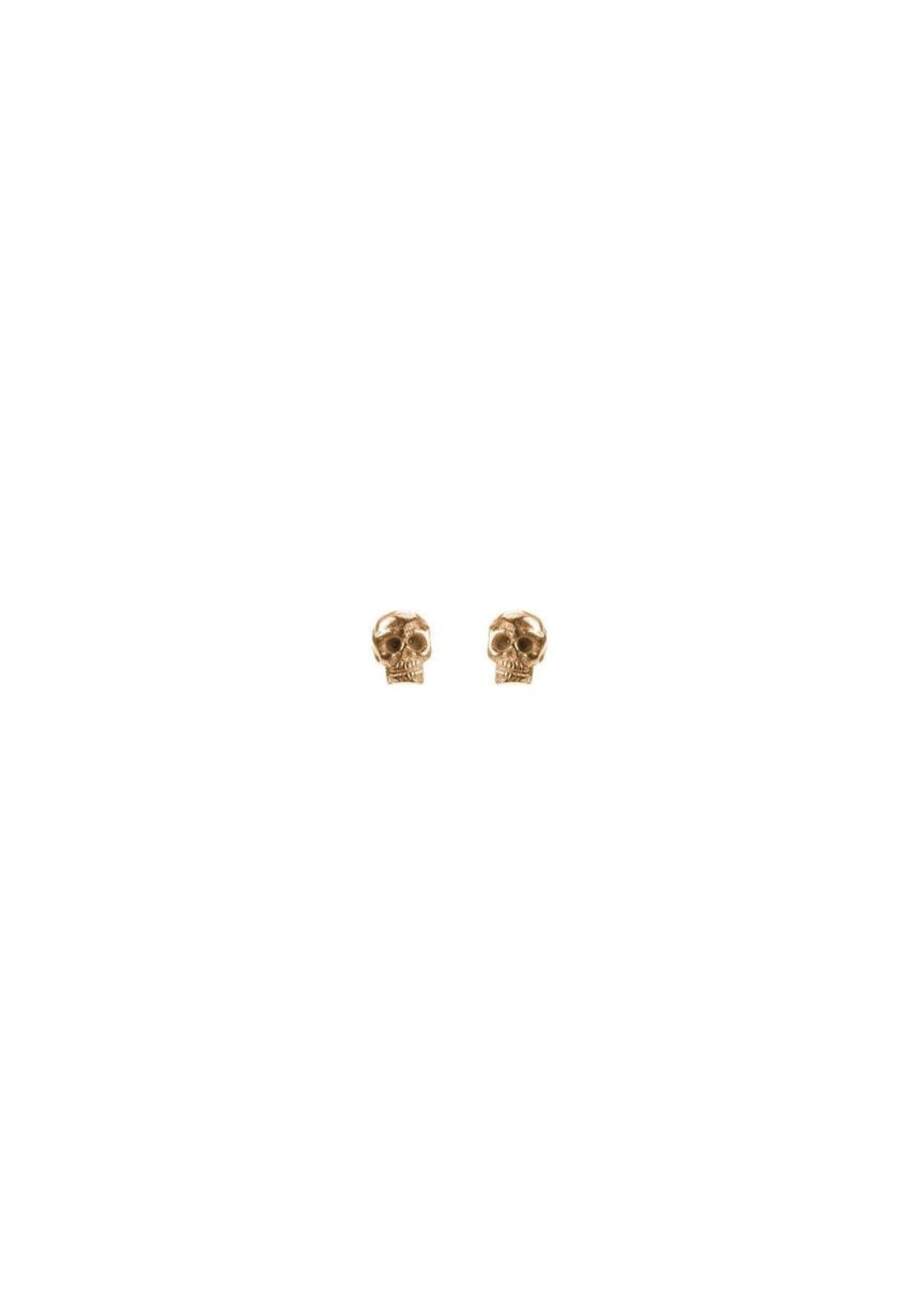 Mimi & Marge SKULL STUD XS EARRINGS- GOLD