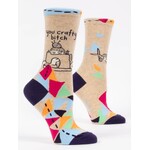 Blue Q You Crafty Bitch - Women's Crew Socks