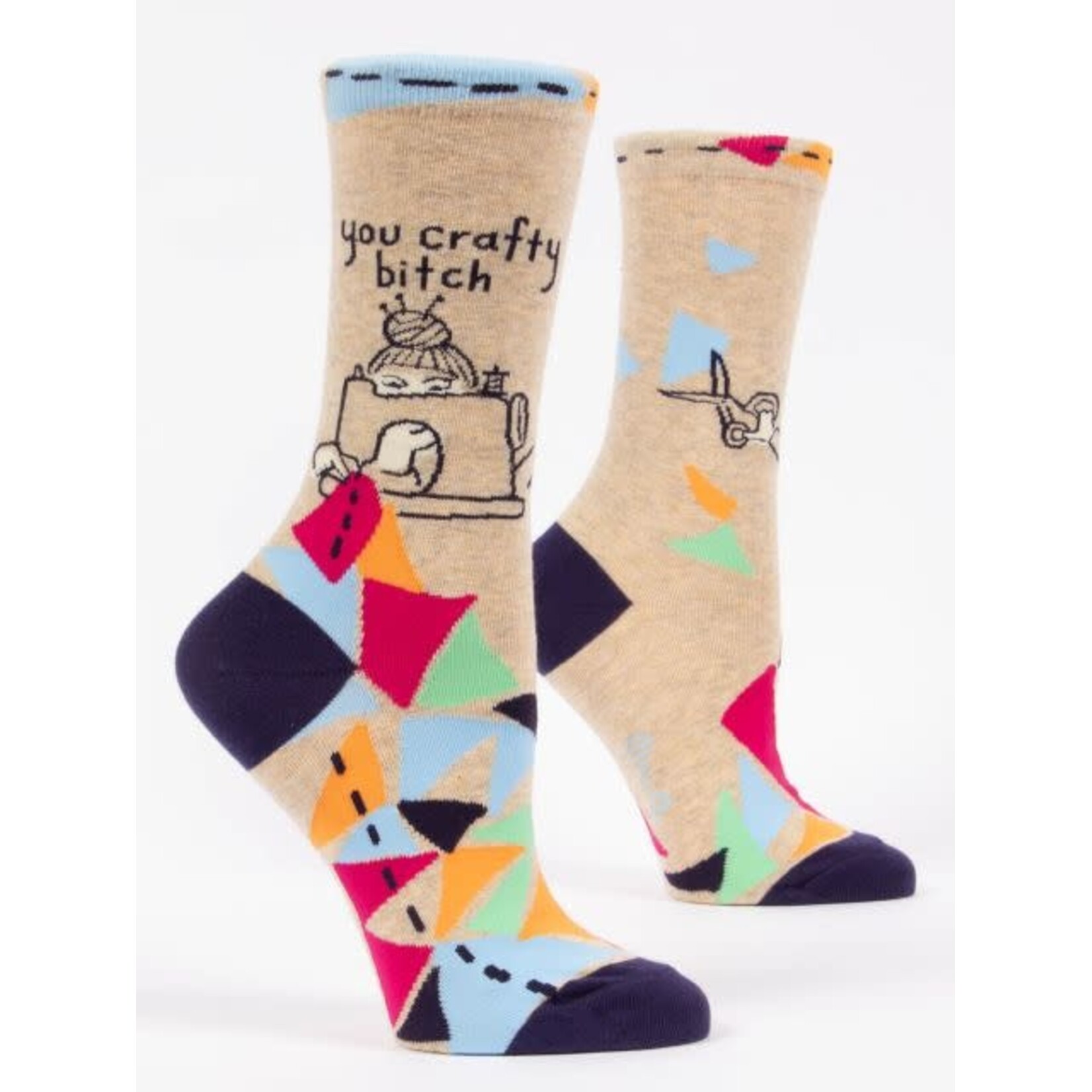 Blue Q You Crafty Bitch - Women's Crew Socks