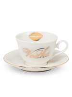 VODKA TEA CUP & SAUCER - 3"H