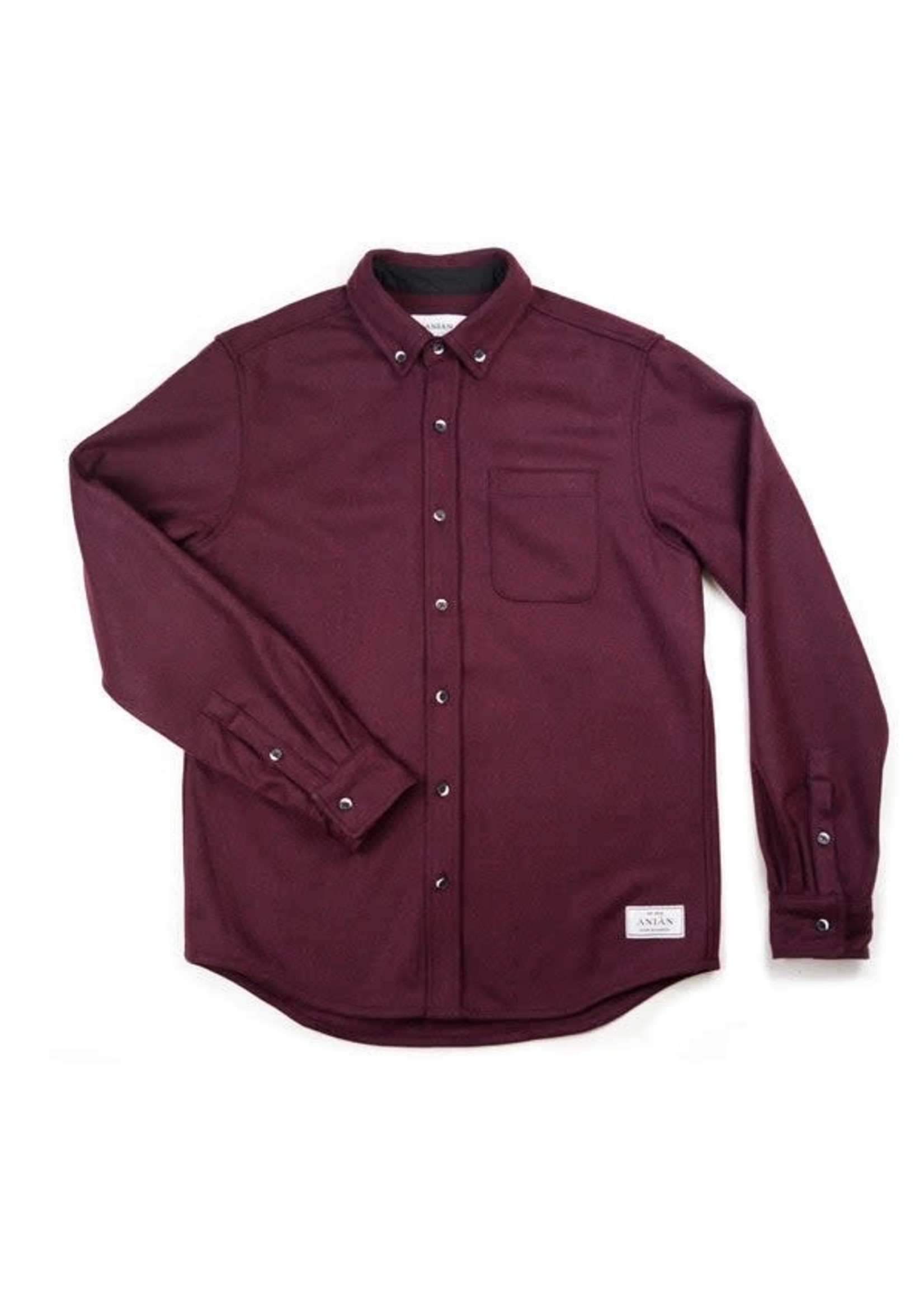 ANIAN THE MODERN MELTON WOOL MEN'S SWEATER-  BURGUNDY, OLIVE, CHARCOAL, or LIGHT GREY