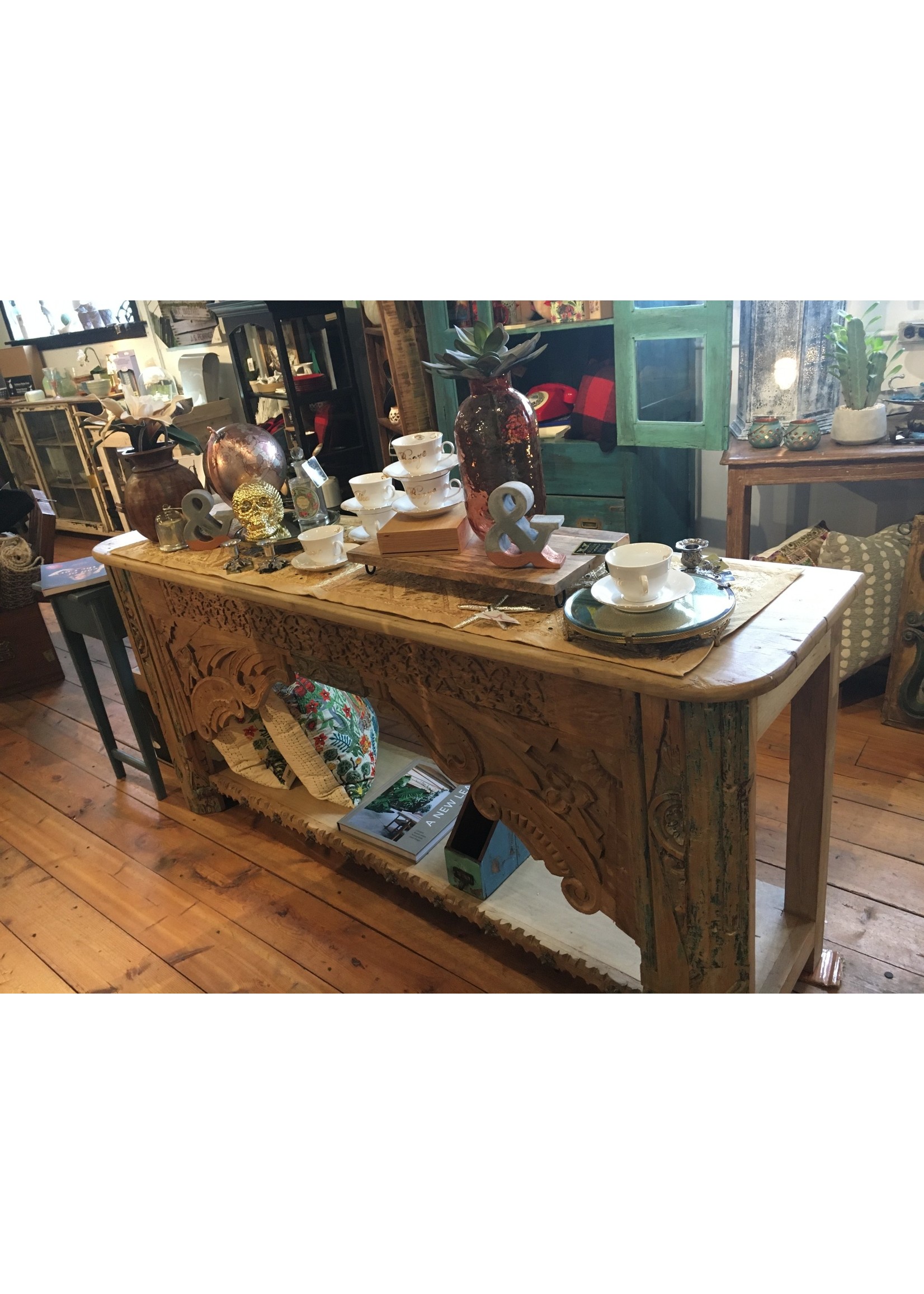north american country home WOODEN CONSOLE TABLE