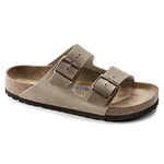 Birkenstock Arizona Leather Softbed Sandal in Tobacco Brown
