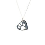 Mimi & Marge 40bawa-PAW PRINT NECKLACE - Sterling Silver