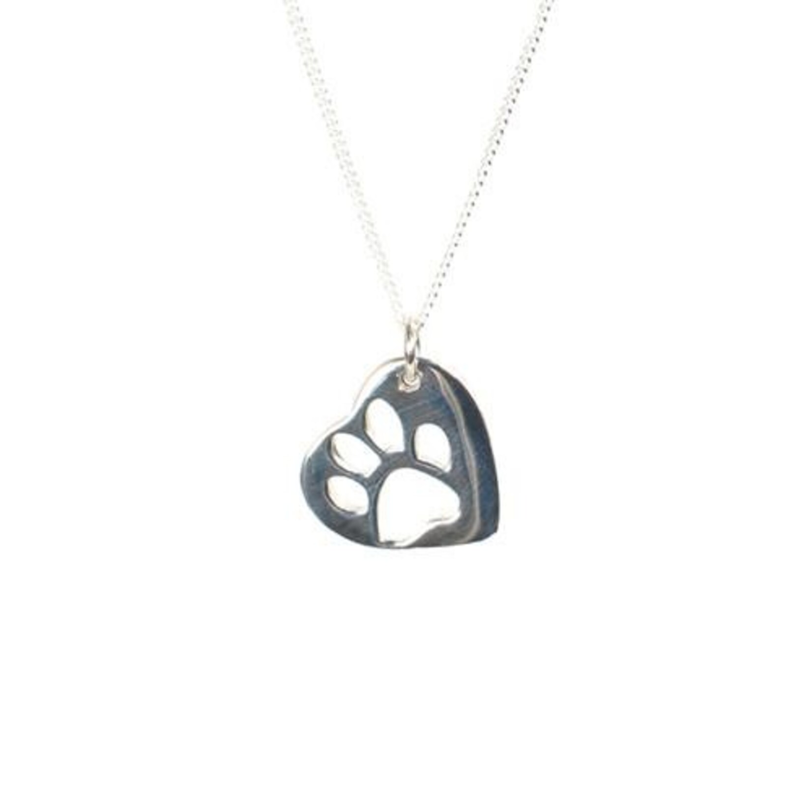 Mimi & Marge 40bawa-PAW PRINT NECKLACE - Sterling Silver