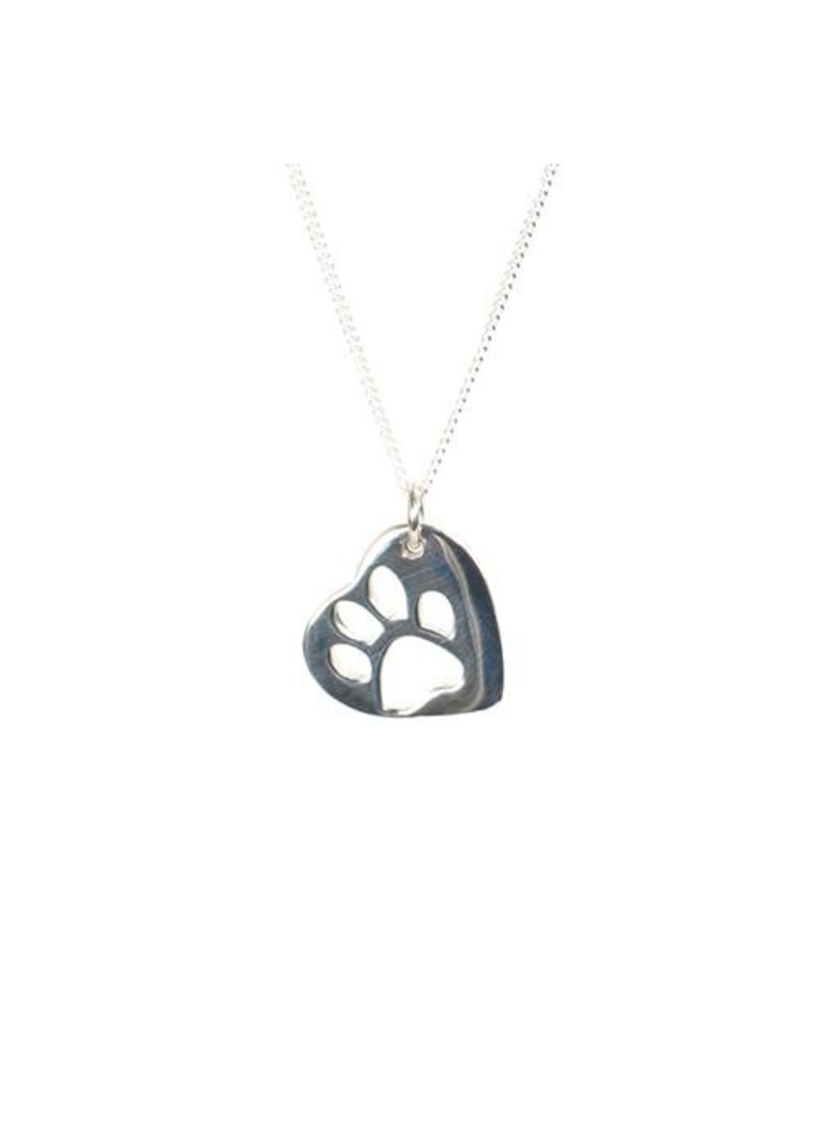 Mimi & Marge BAWA CHARITY PAW PRINT NECKLACE - Sterling Silver
