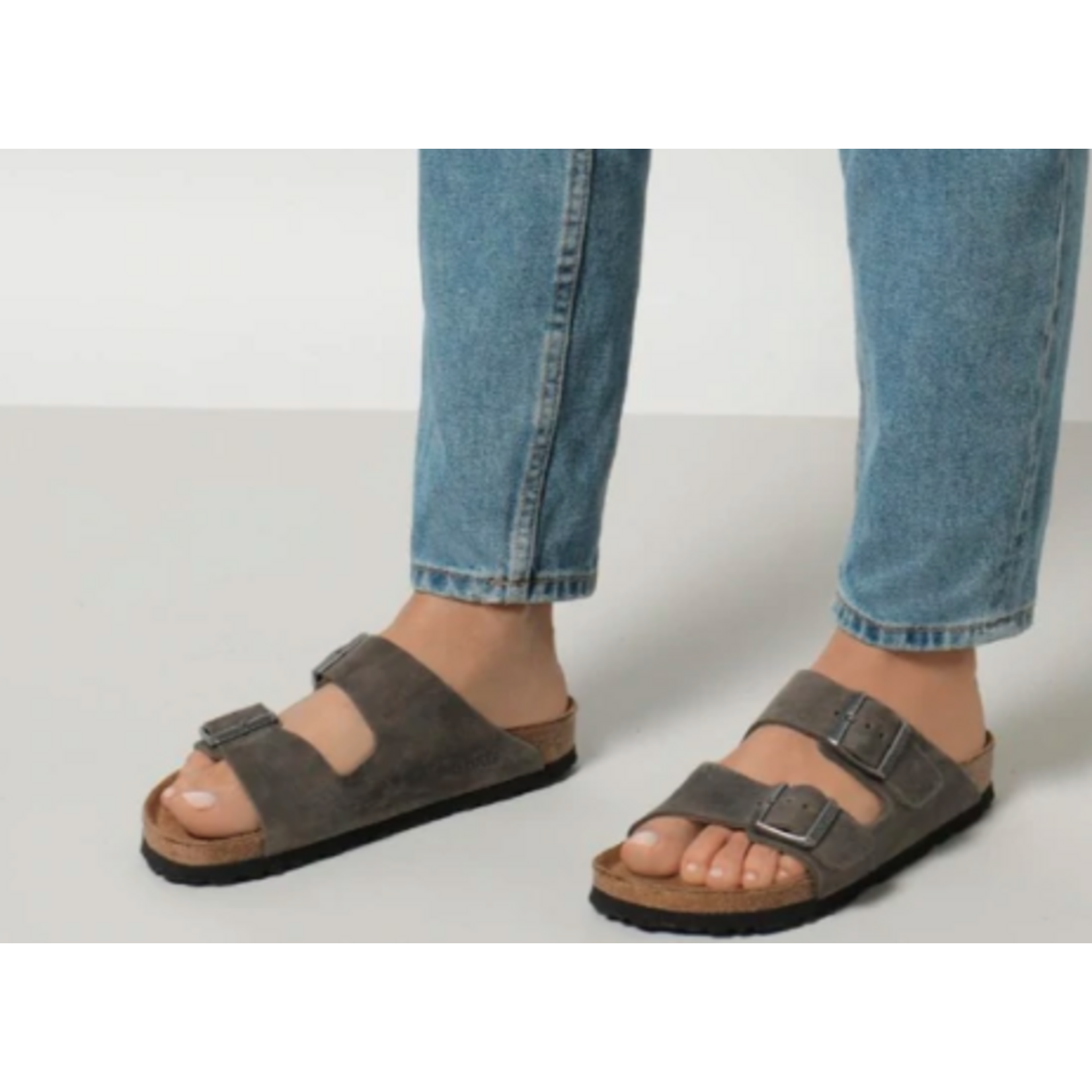 Birkenstock Arizona Soft Footbed Oiled Leather in Iron