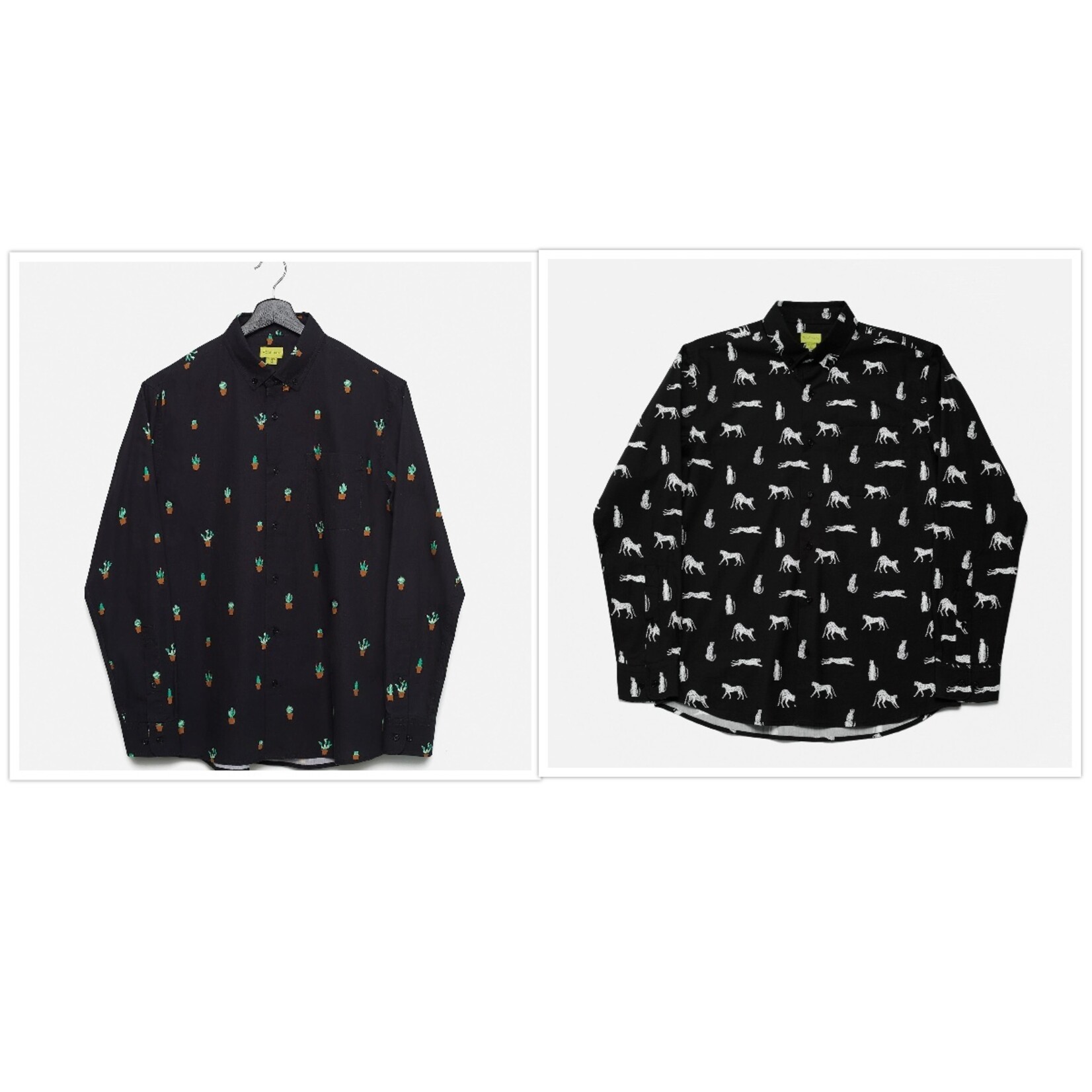 Poplin & Co. PRINTED LONG SLEEVE SHIRT
