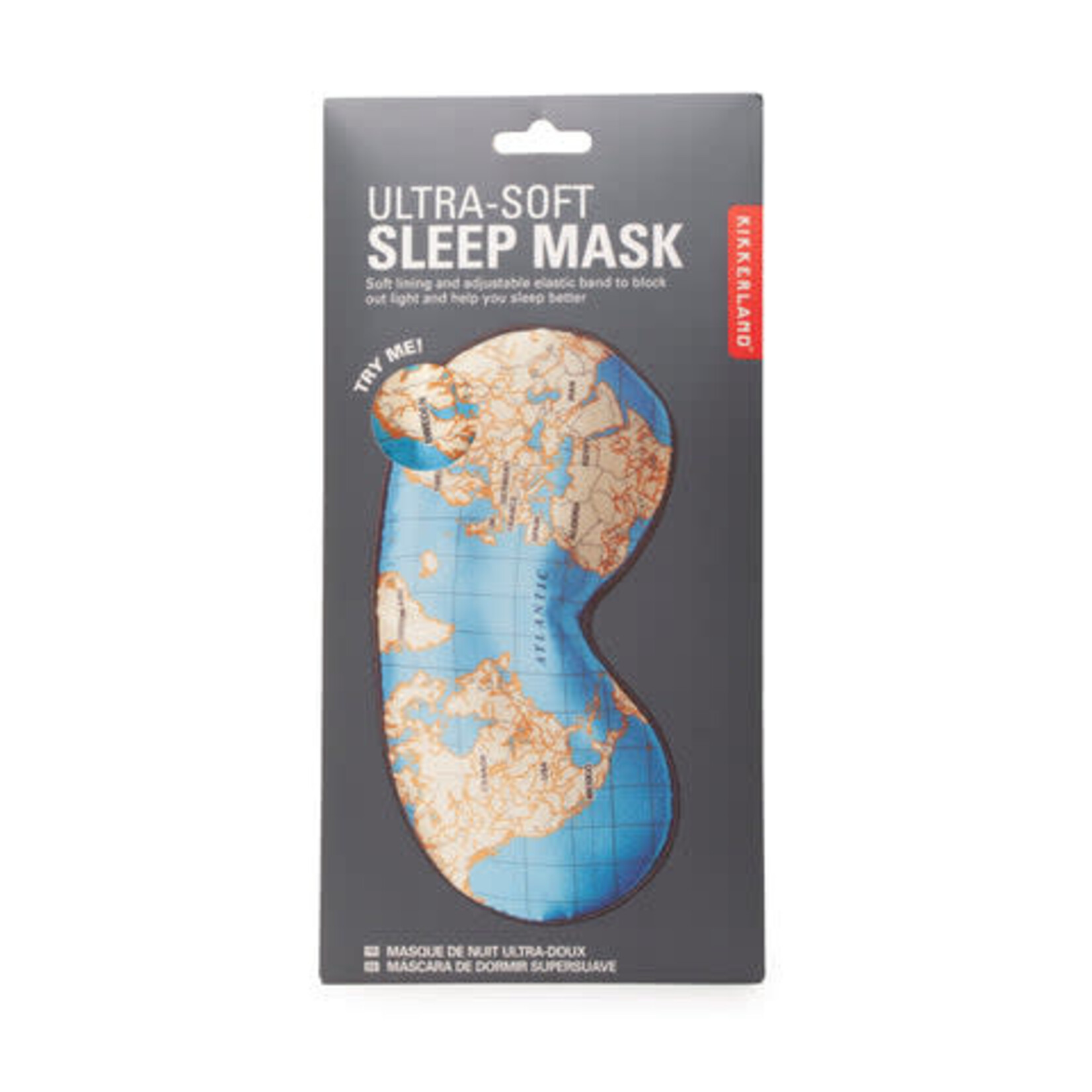 Kikkerland Maps Ultra-Soft Sleep Mask