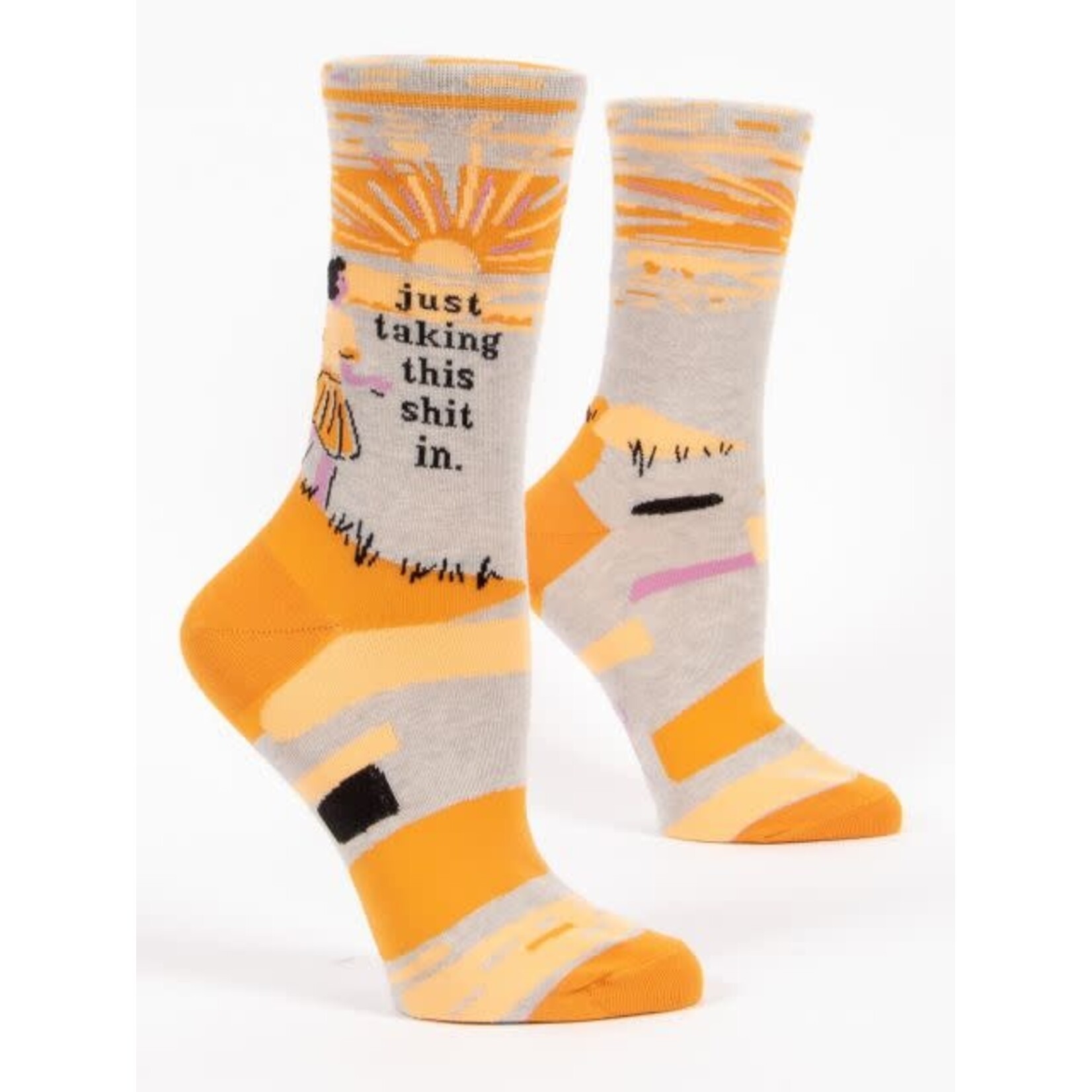 Blue Q Women's Just Taking This Shit In Crew Socks