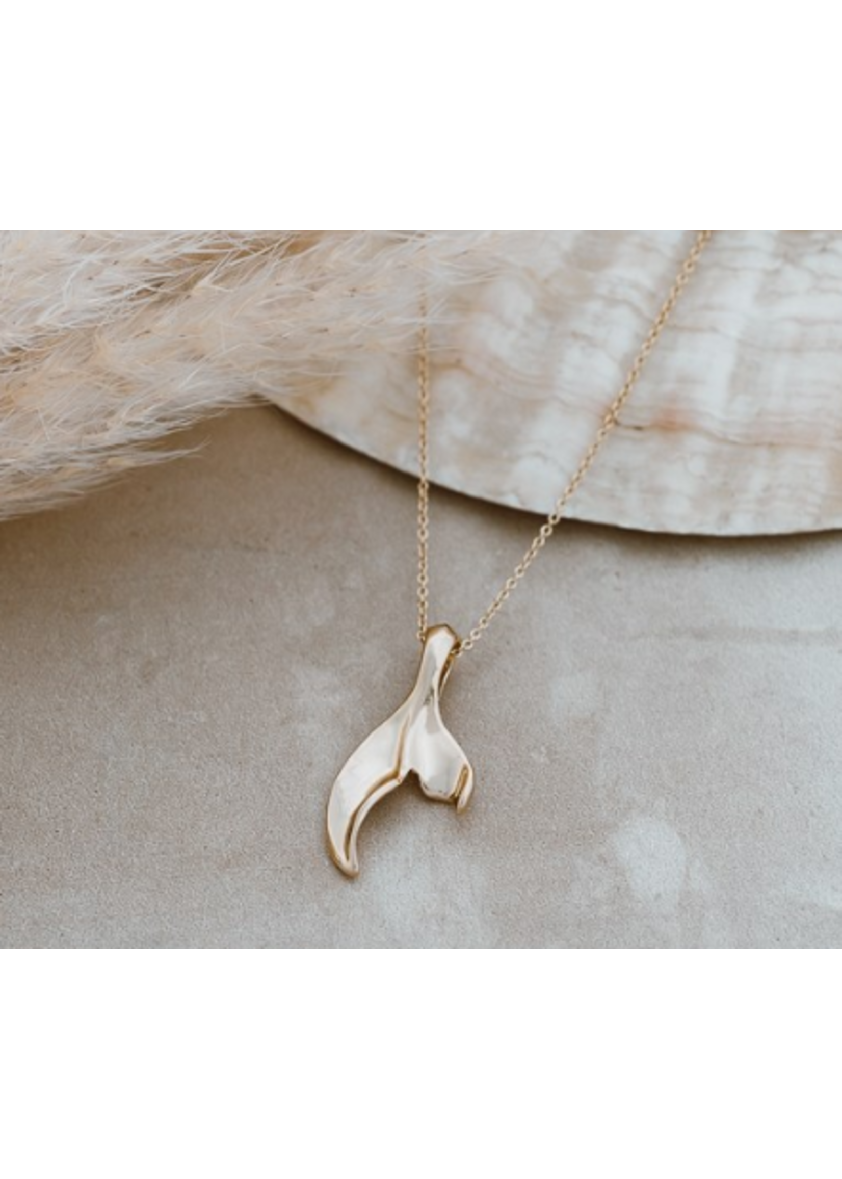 Glee 'SALISH' WHALE TAIL NECKLACE - GOLD PLATED