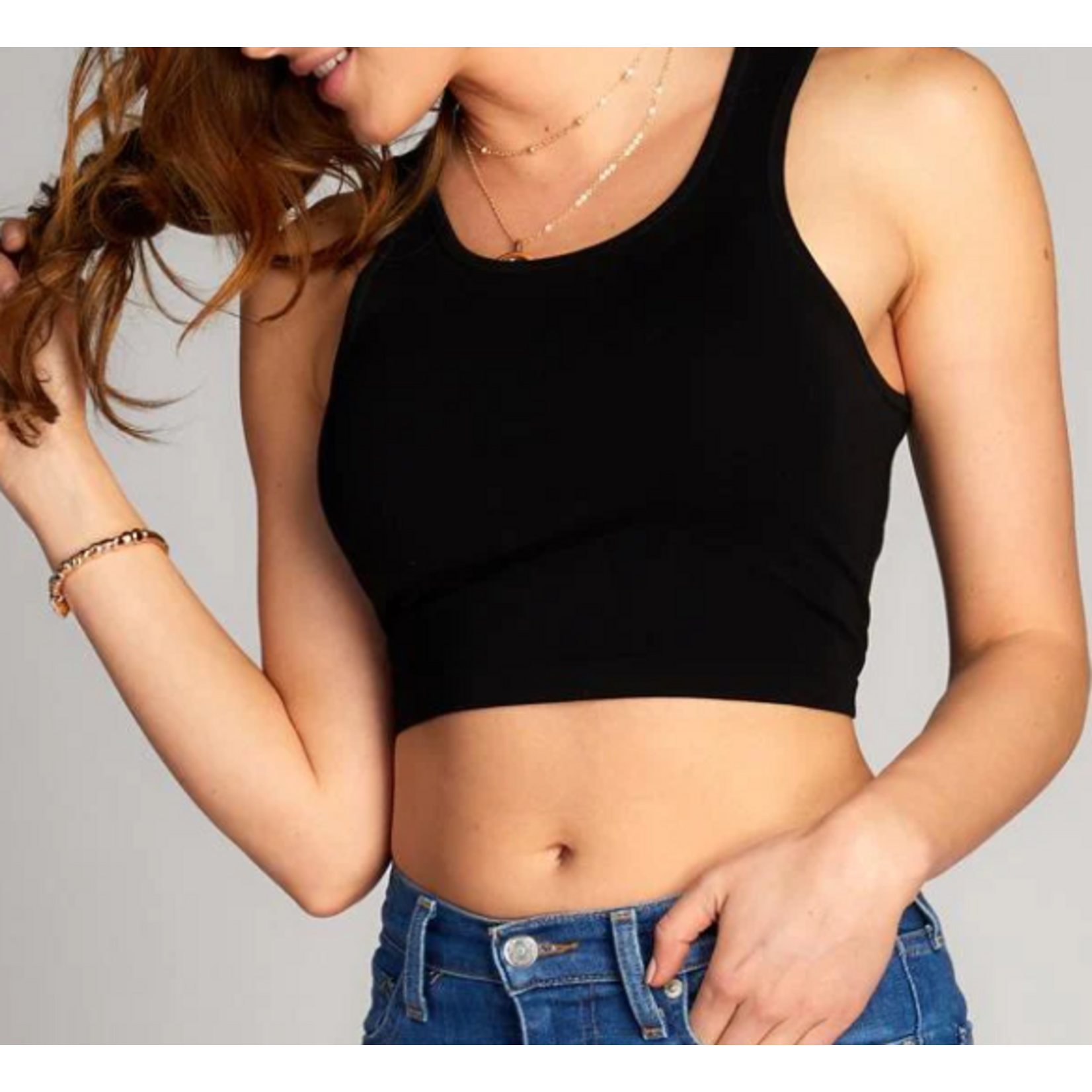 C'est Moi BAMBOO CROP TANK TOP
