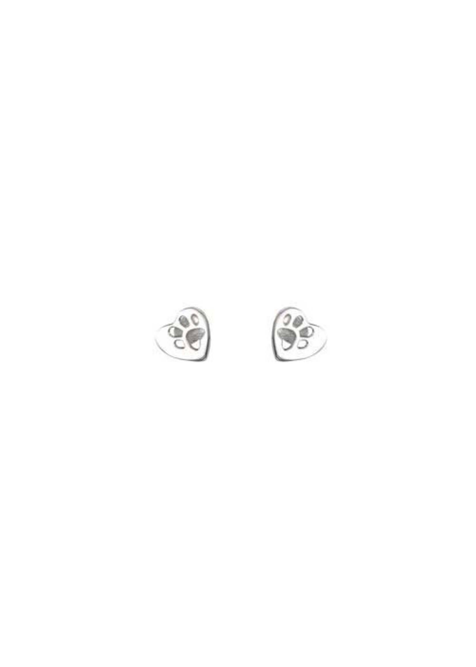 Mimi & Marge PAW PRINT STUD EARRING-STERLING